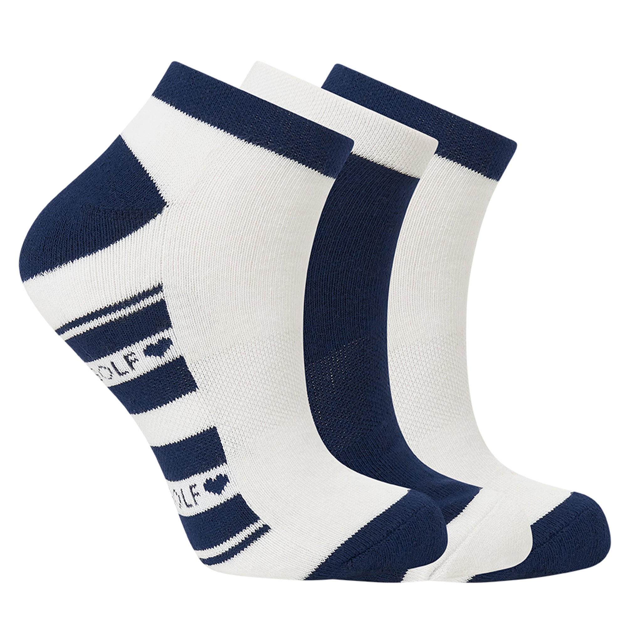 Pure Golf Trixie 3 Pack Trainer Ladies Golf Socks Navy