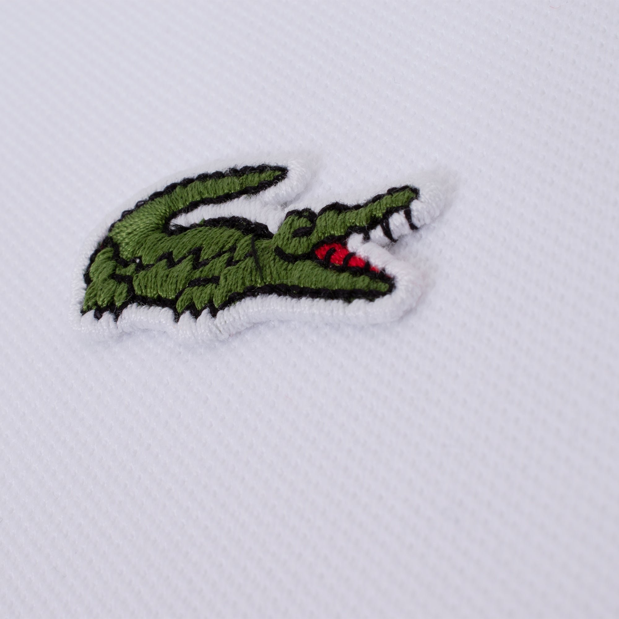 Mens Lacoste Contrast Colour Regular Fit Polo Shirt White