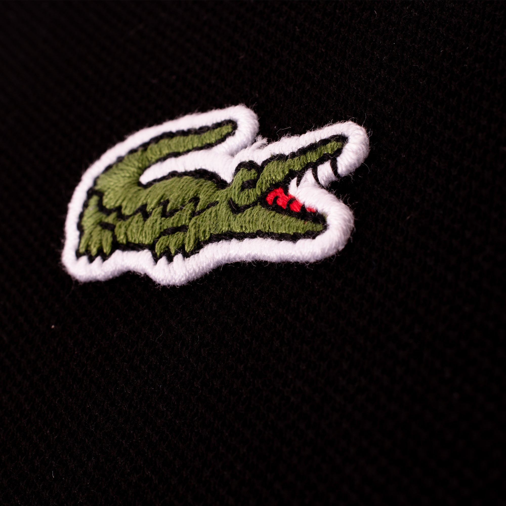 Mens Lacoste Contrast Colour Regular Fit Polo Shirt Black