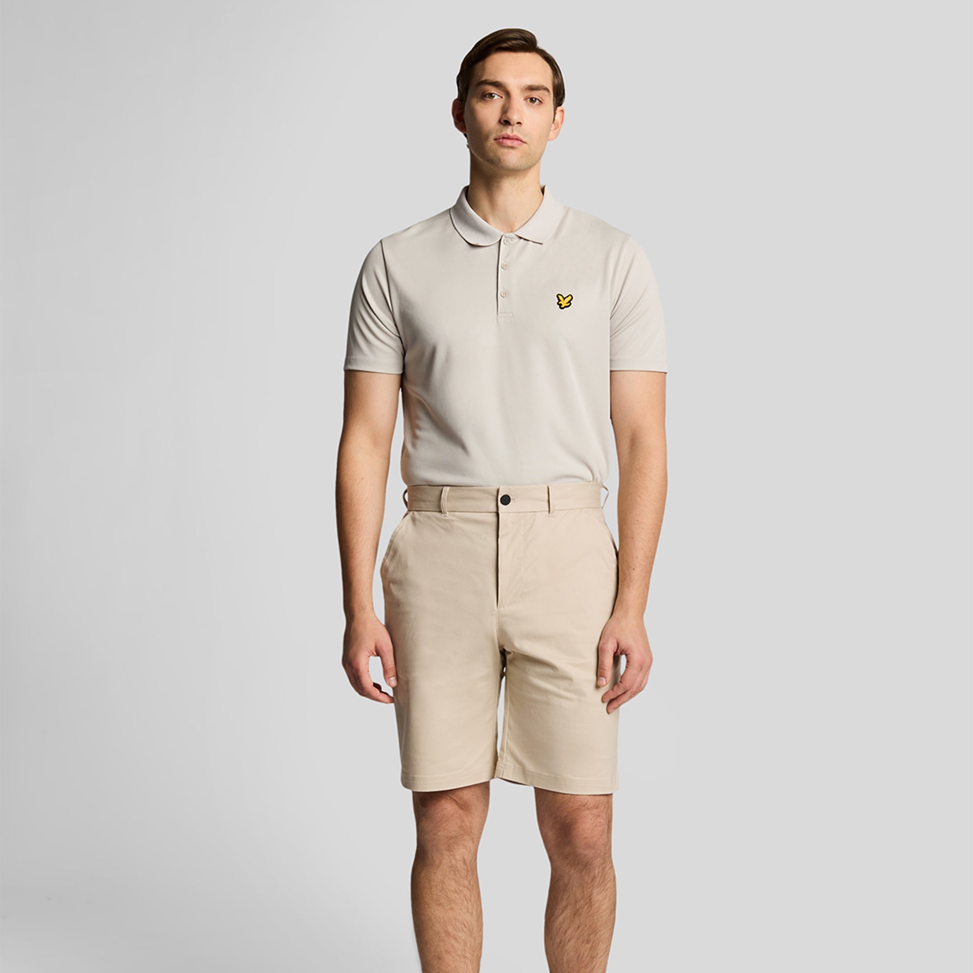 Lyle & Scott Course Stretch Chino Mens Shorts Sesame