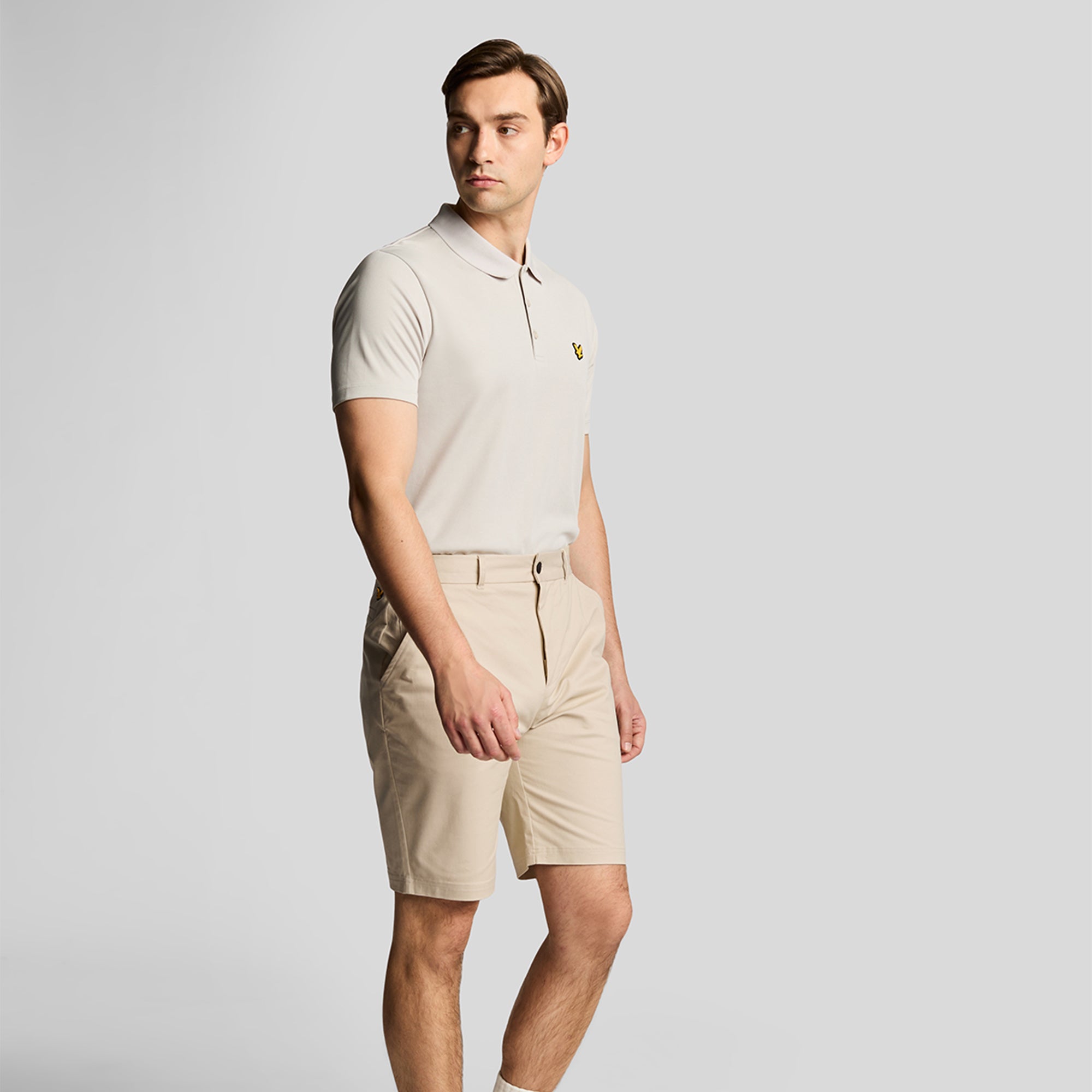 Lyle & Scott Course Stretch Chino Mens Shorts Sesame