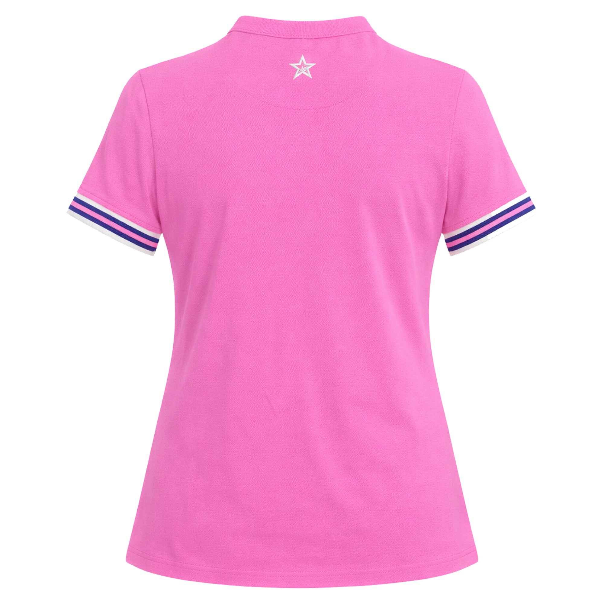 Swing Out Sister Tide Cap Sleeve Ladies Golf Polo Shirt Super Pink