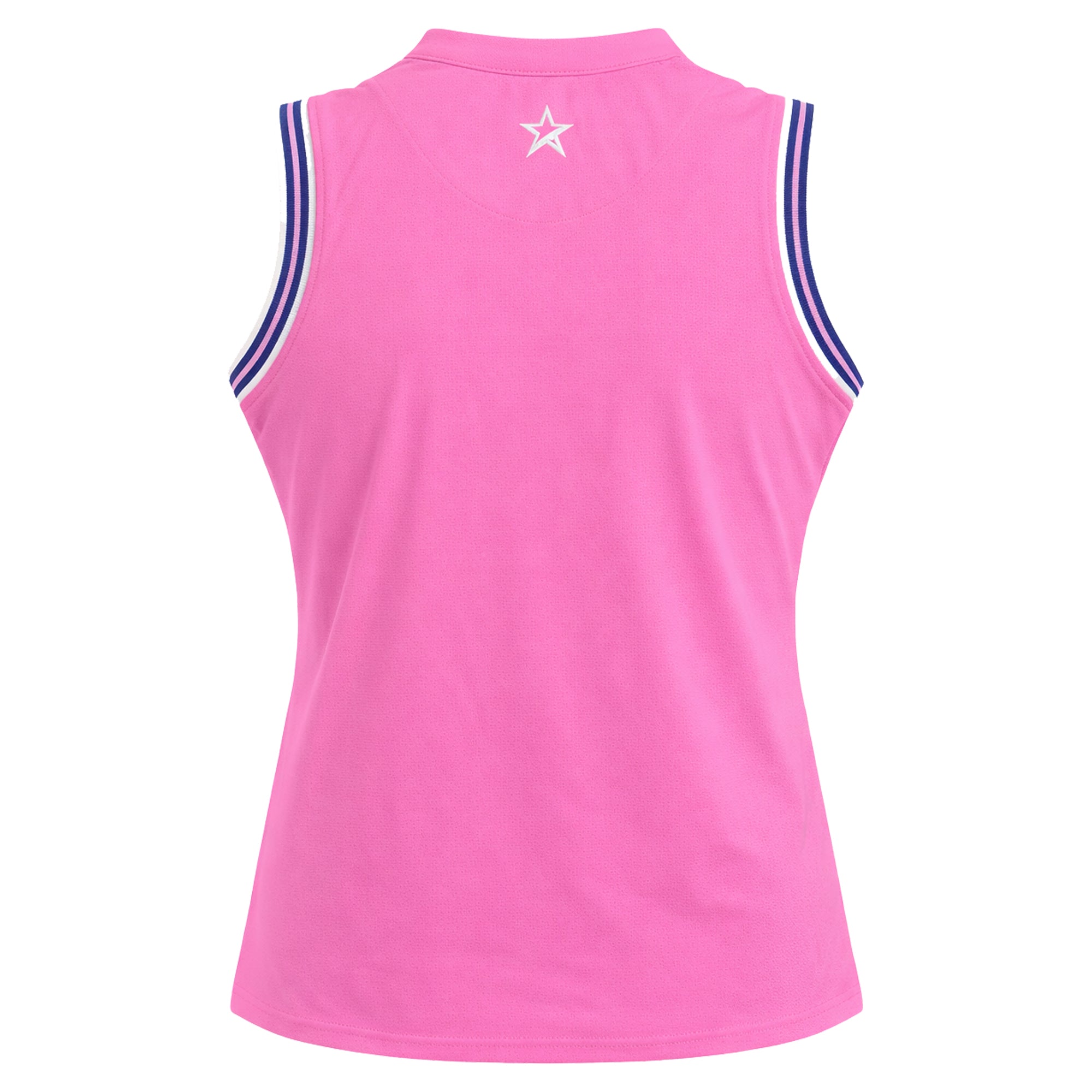 Swing Out Sister Tide Ladies Sleeveless Golf Polo Shirt Super Pink