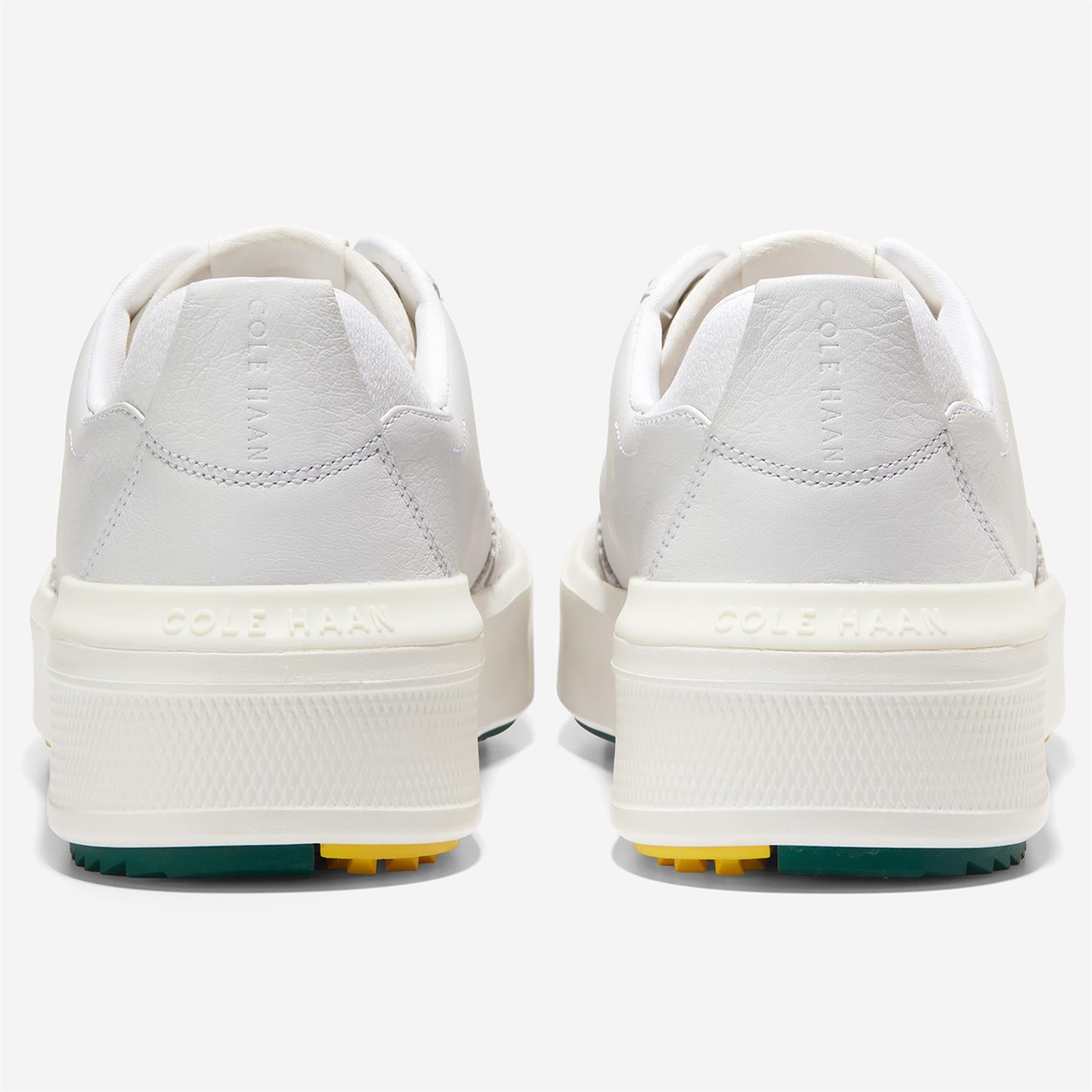 Cole Haan GrandPrø Crew Mens Golf Shoe White Leather Aventurine