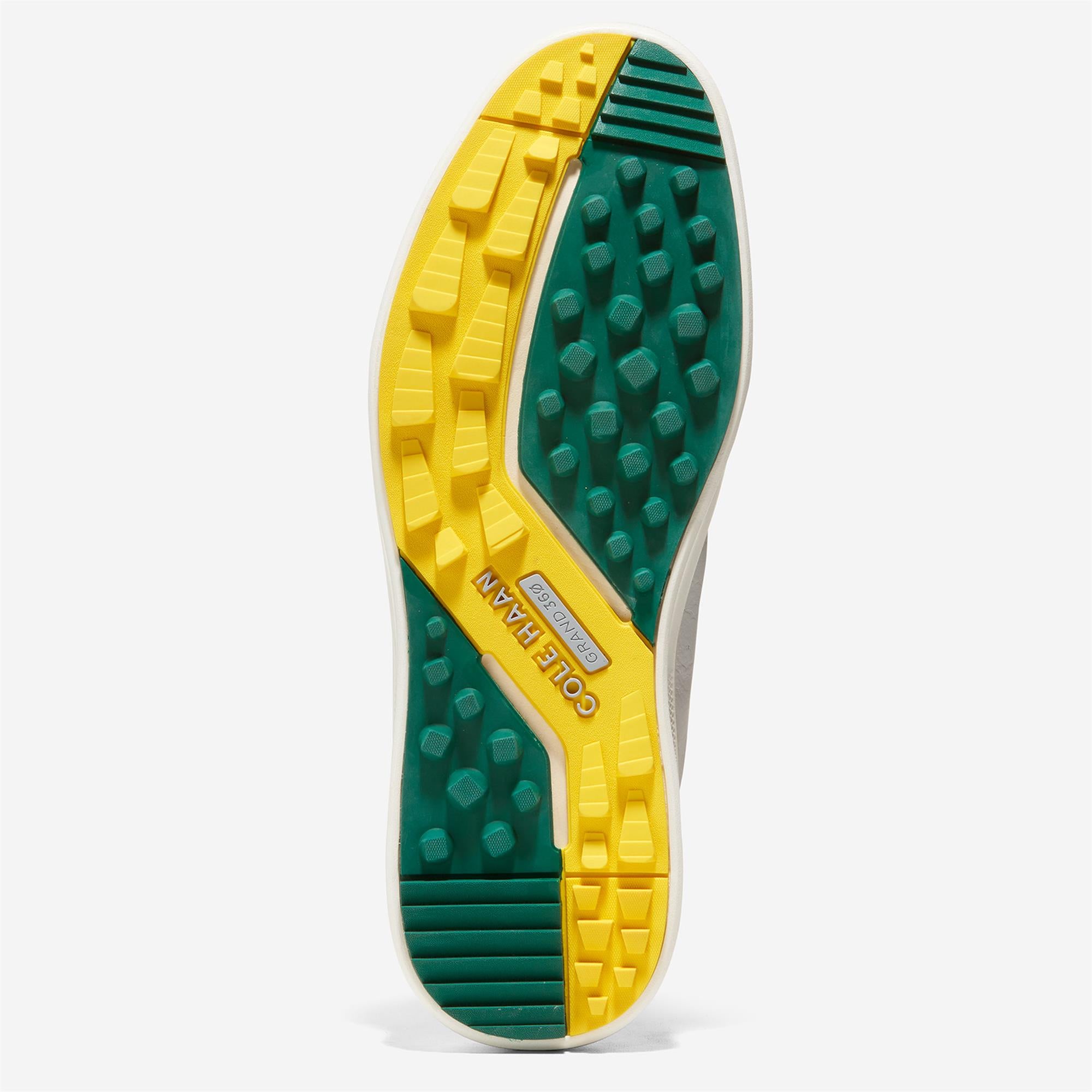 Cole Haan GrandPrø Crew Mens Golf Shoe White Leather Aventurine