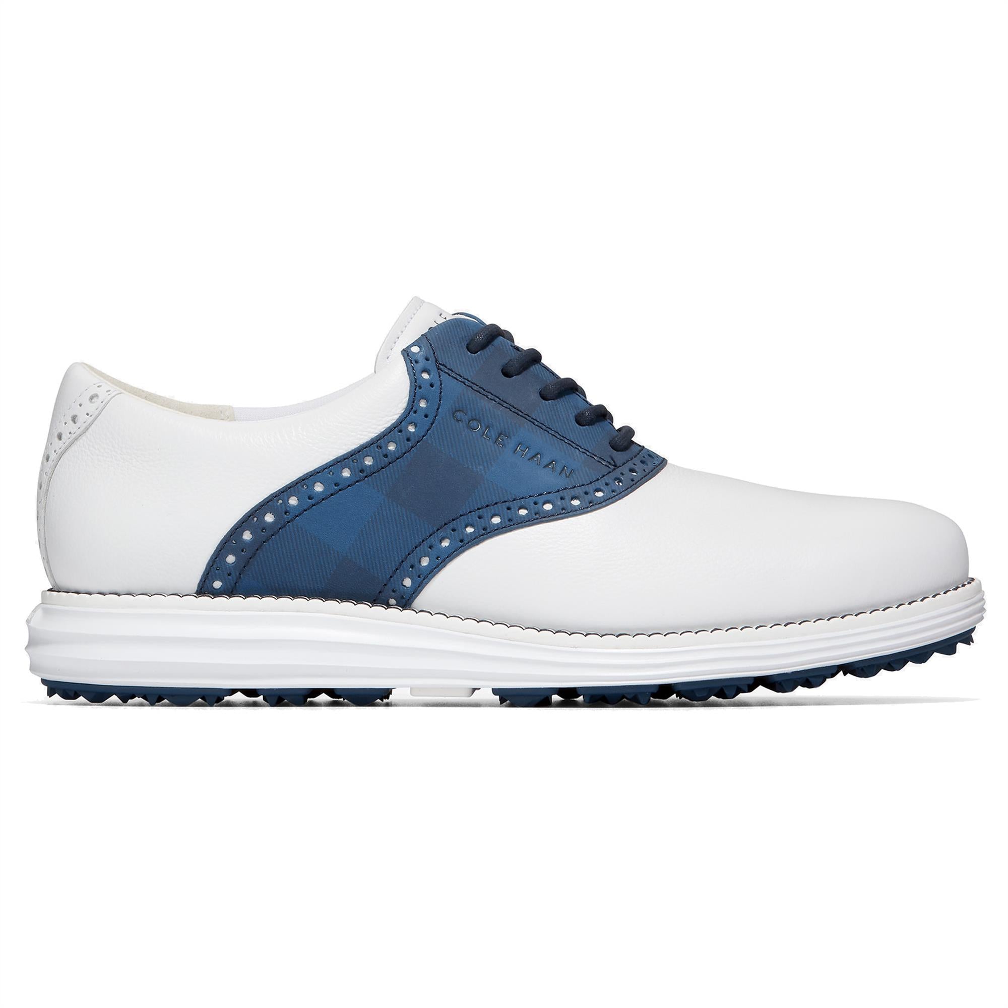 Cole Haan ØriginalGrand Saddle Mens Golf Shoe Optic White/Ensign Blue/Navy Blazer