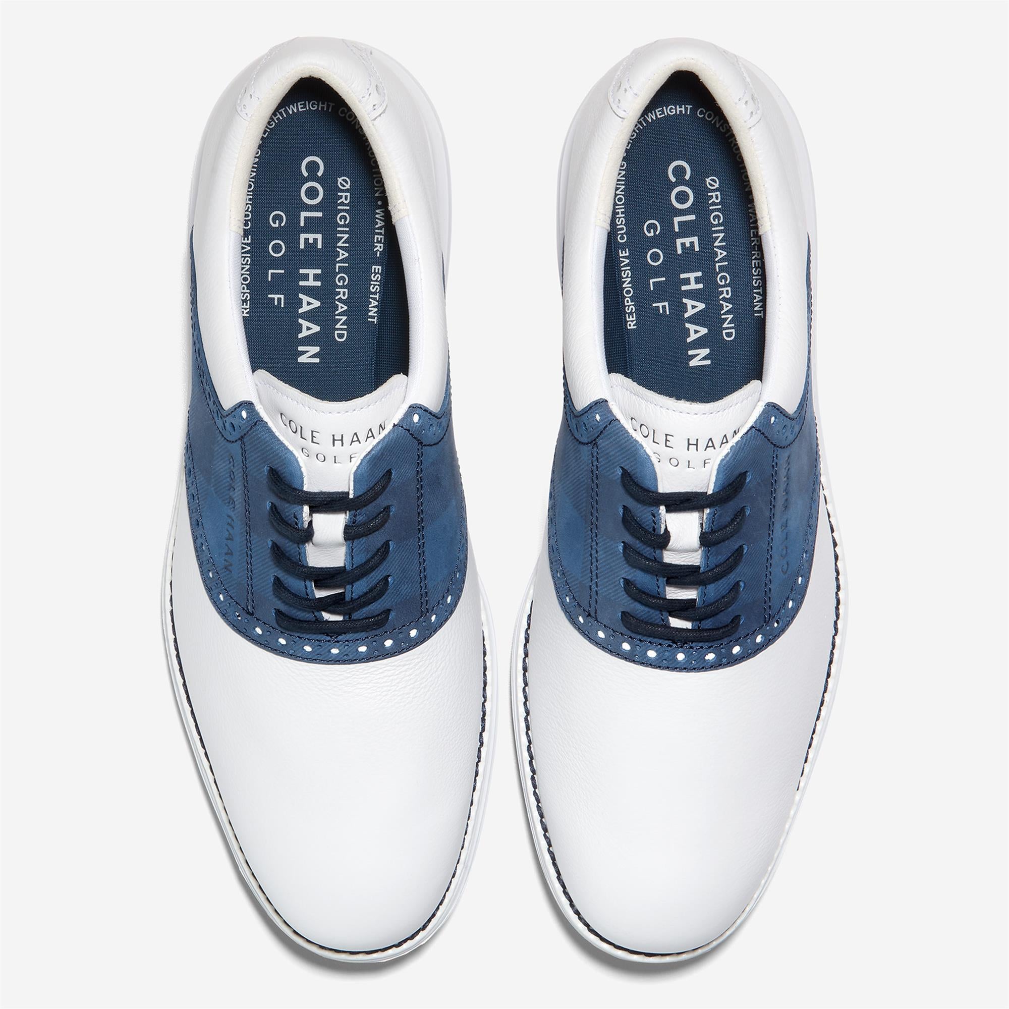 Cole Haan ØriginalGrand Saddle Mens Golf Shoe Optic White/Ensign Blue/Navy Blazer