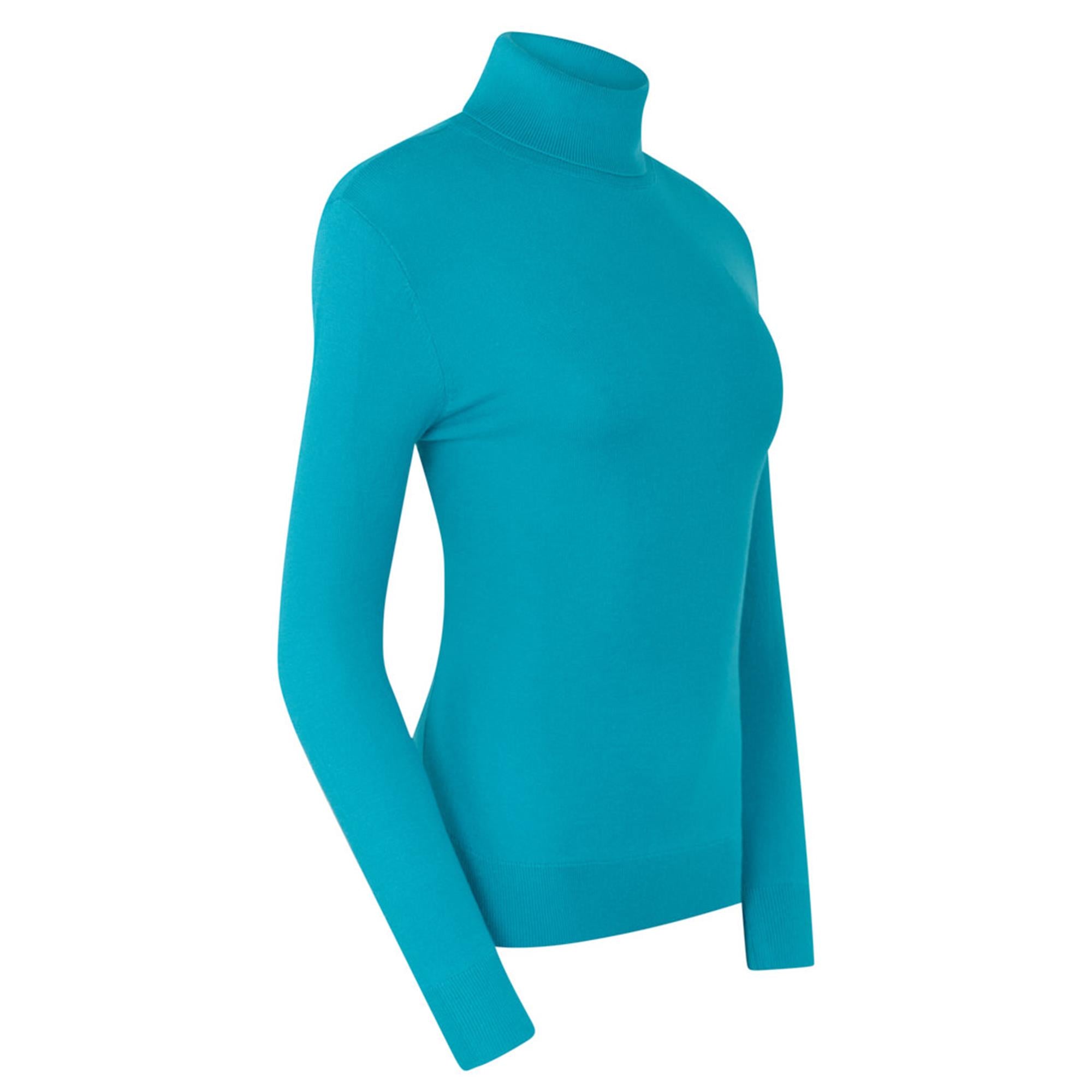 Pure Golf Glow Ladies Golf Roll Neck Tourmaline Leopard