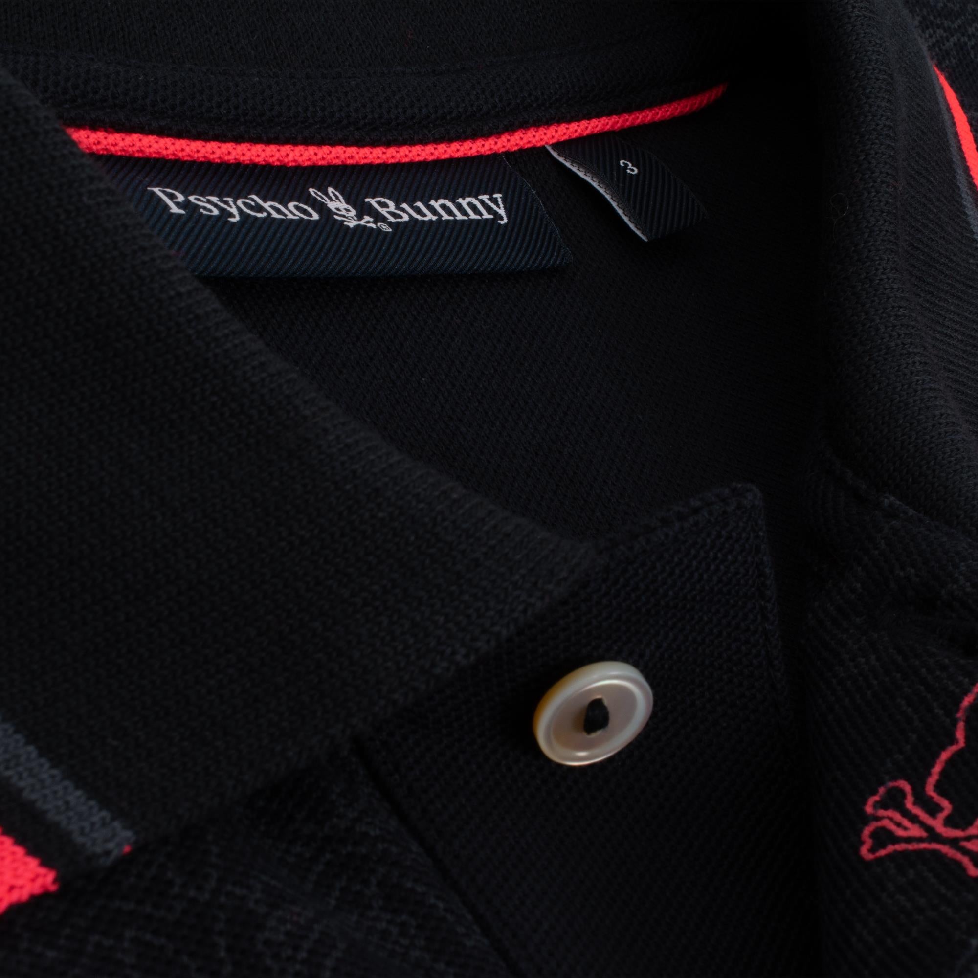 Psycho Bunny Belmont AOP Pique Polo Shirt Navy