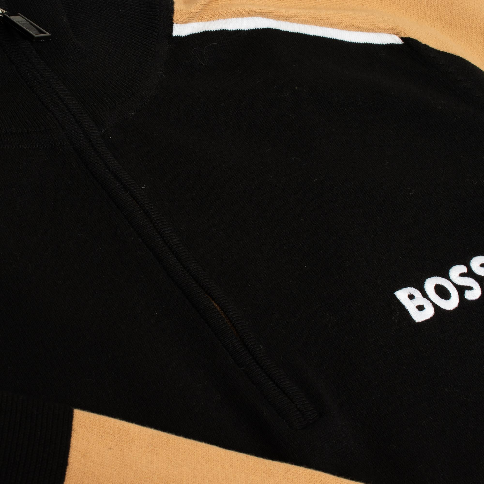 Boss Zelchior-X Quarter Zip Sweater Black