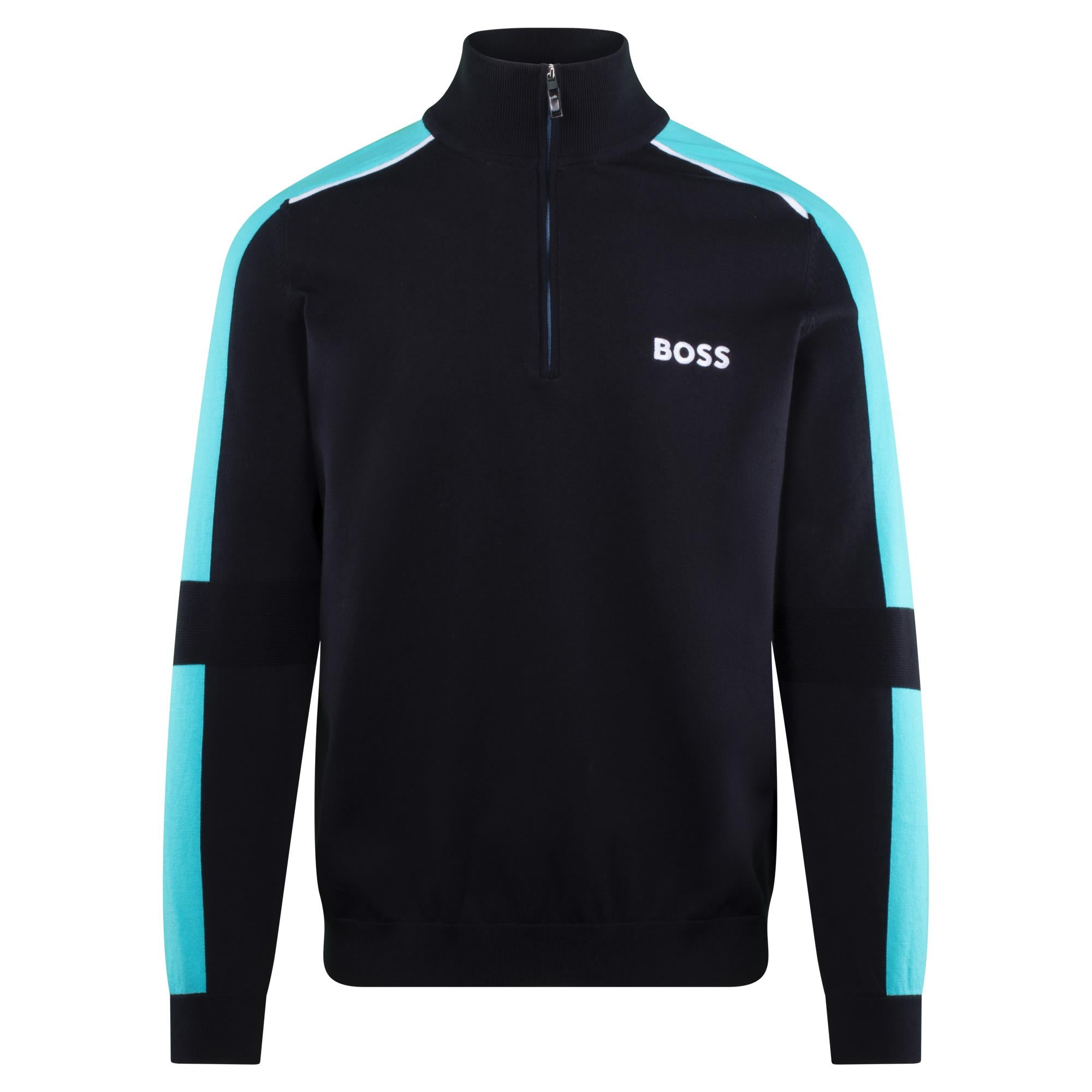 Boss Zelchior-X Quarter Zip Sweater Dark Blue