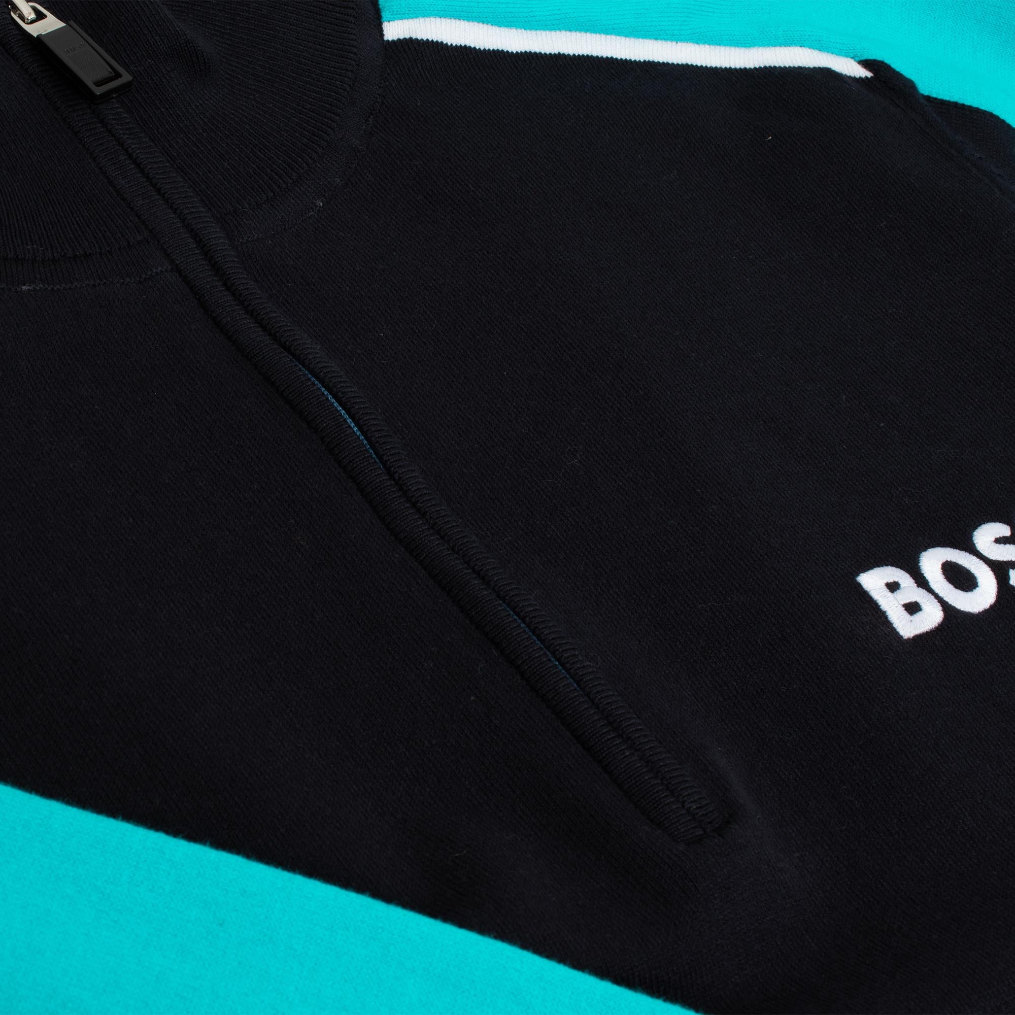 Boss Zelchior-X Quarter Zip Sweater Dark Blue