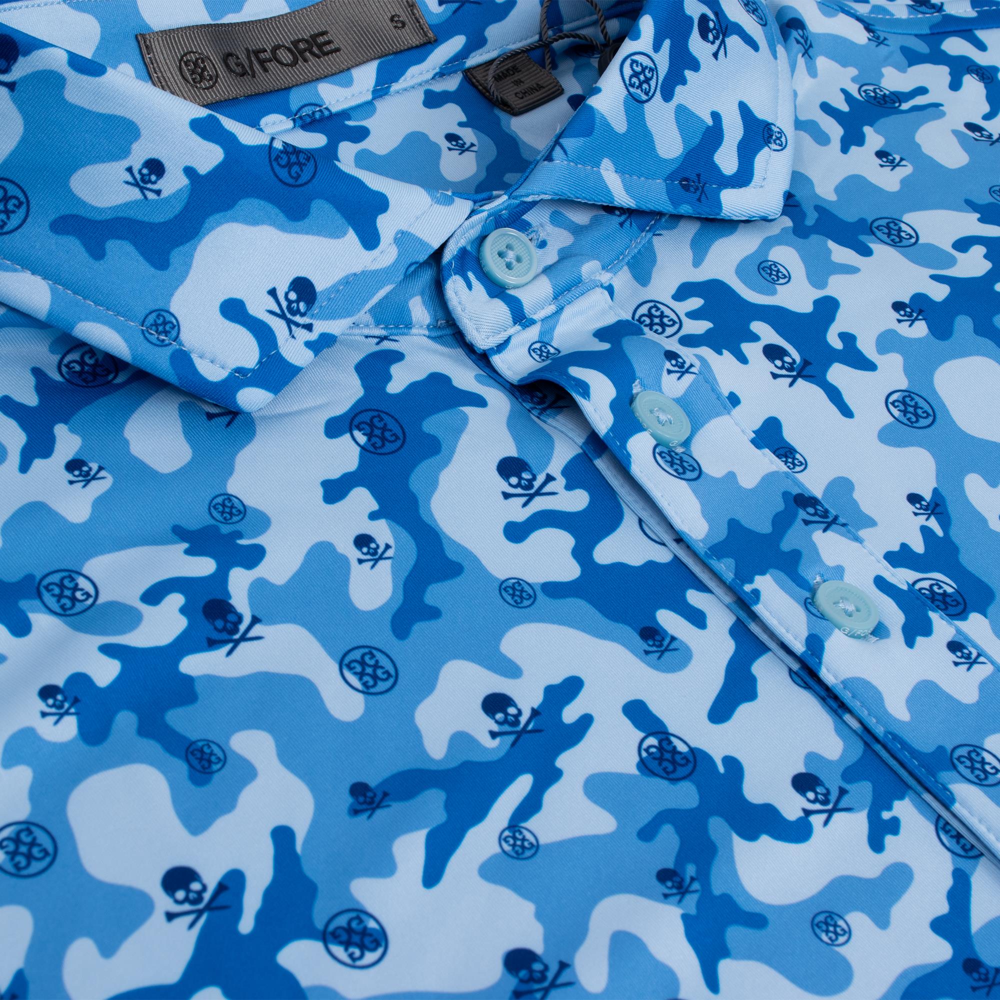 G/FORE Mapped Icon Camo Tech Jersey Polo Shirt Baja