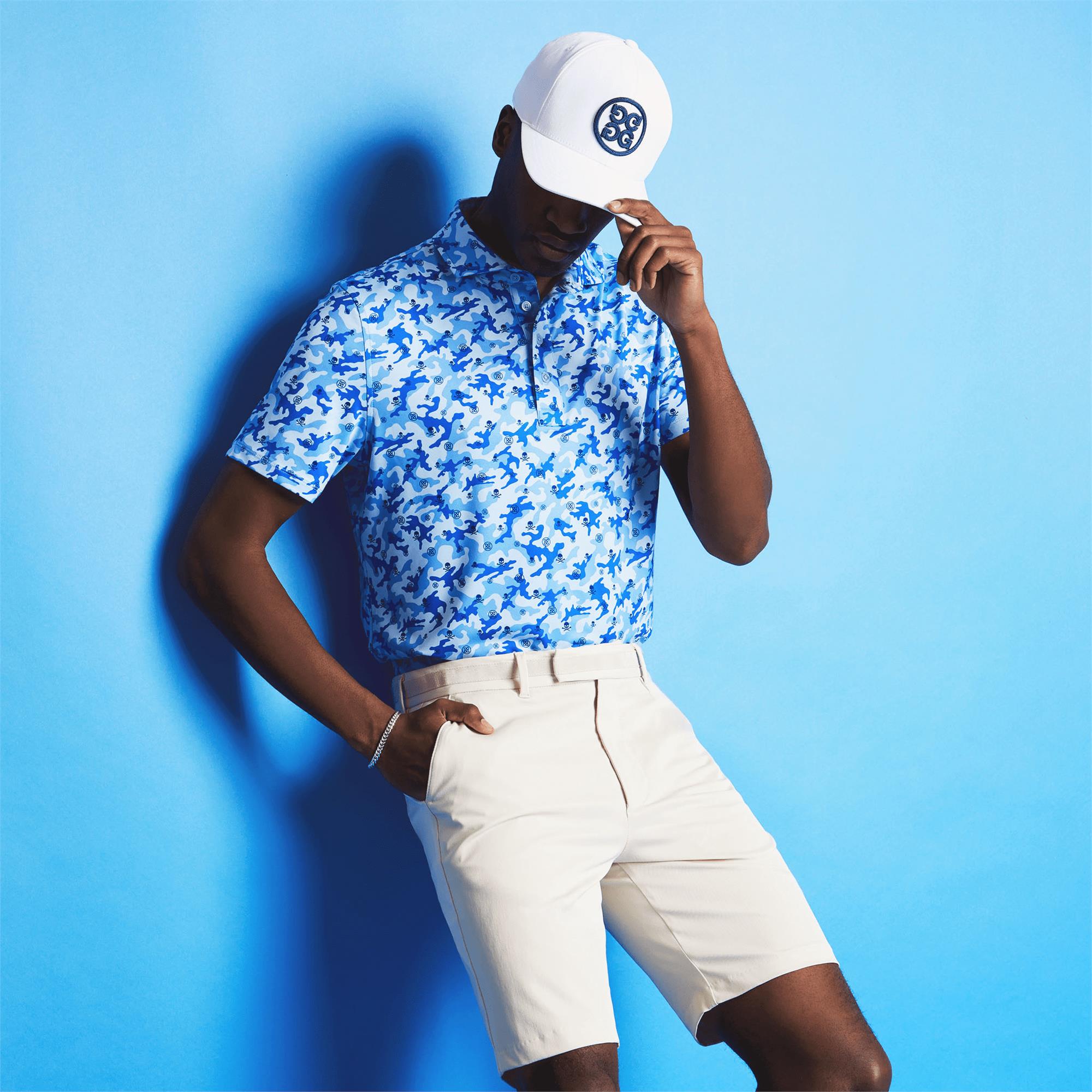 G/FORE Mapped Icon Camo Tech Jersey Polo Shirt Baja