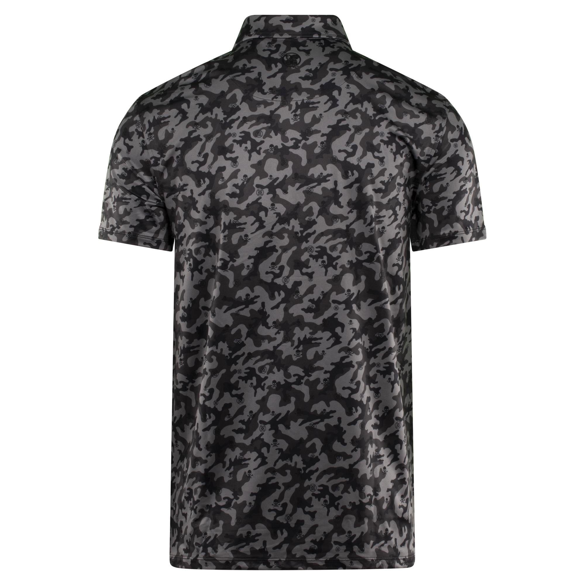 G/FORE Mapped Icon Camo Tech Jersey Polo Shirt Onyx