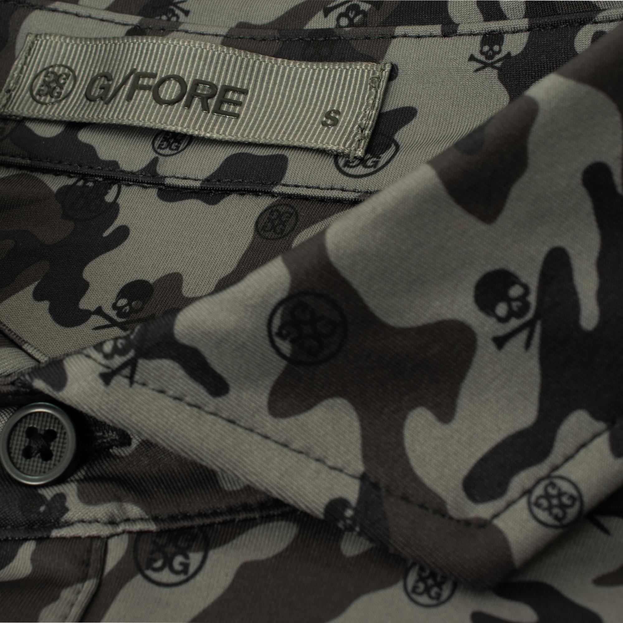 G/FORE Mapped Icon Camo Tech Jersey Polo Shirt Onyx