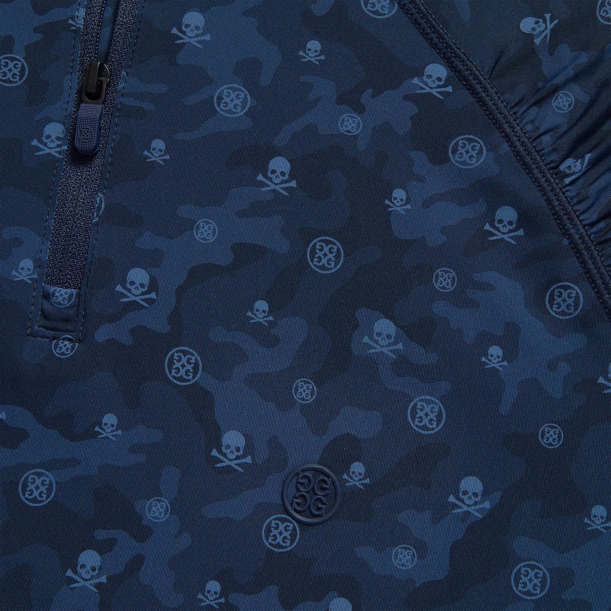 G/FORE Icon Camo Ruched Quarter Zip Ladies Golf Mid Layer Twilight