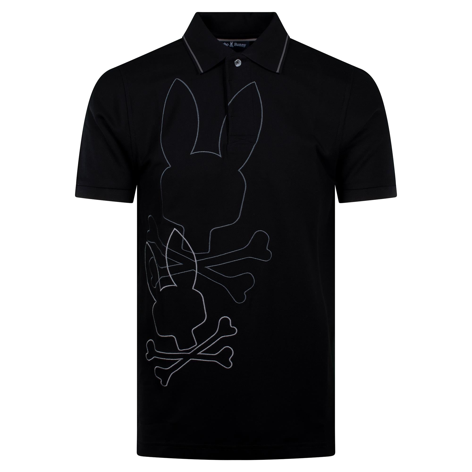 Psycho Bunny San Diego Pique Polo Shirt Black