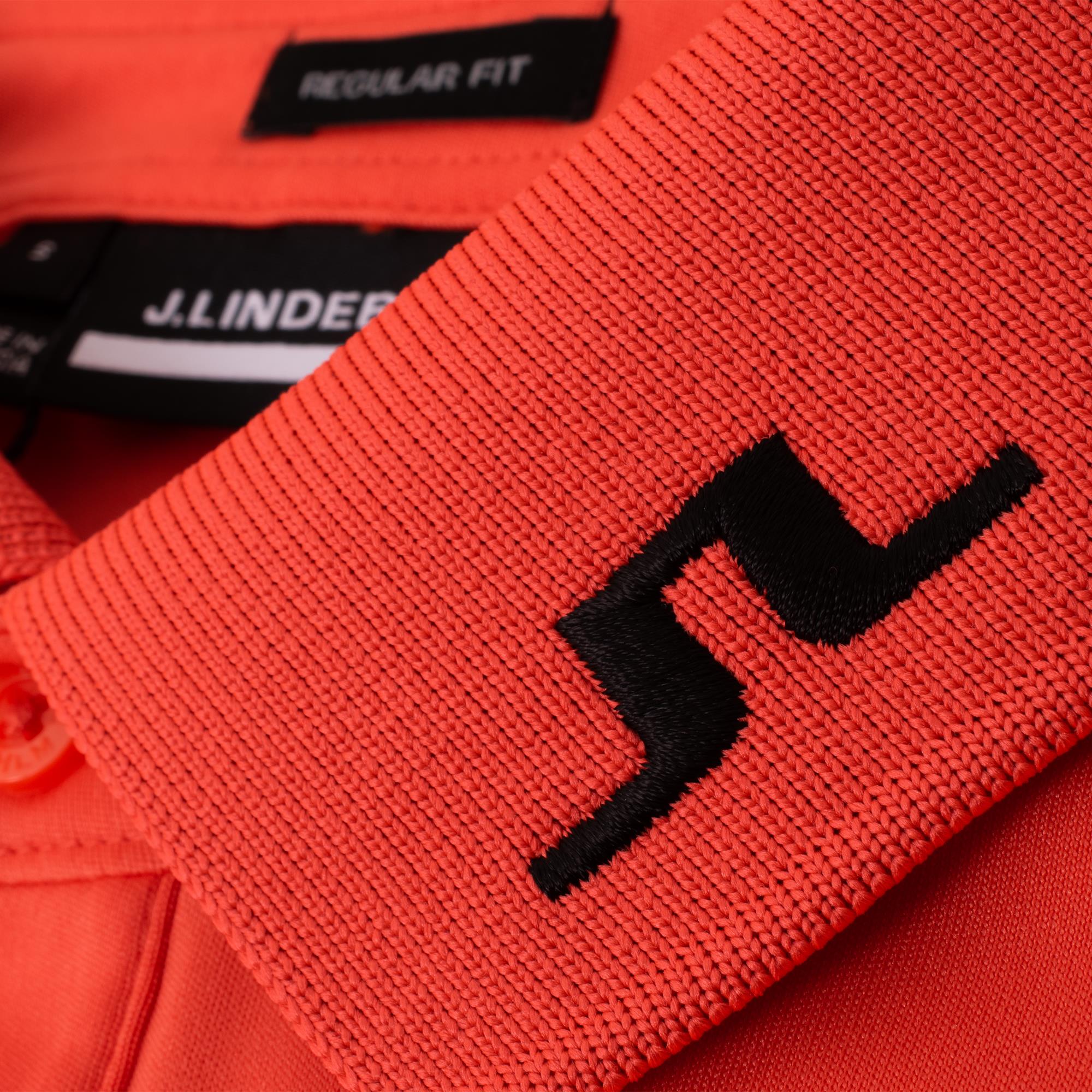 J Lindeberg Golf Heath Polo Shirt Hot Coral