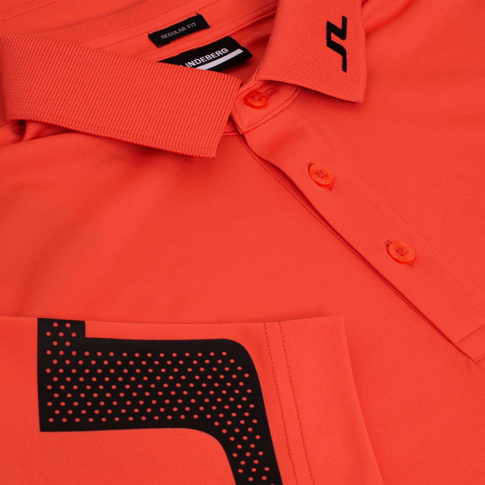 J Lindeberg Golf Heath Polo Shirt Hot Coral