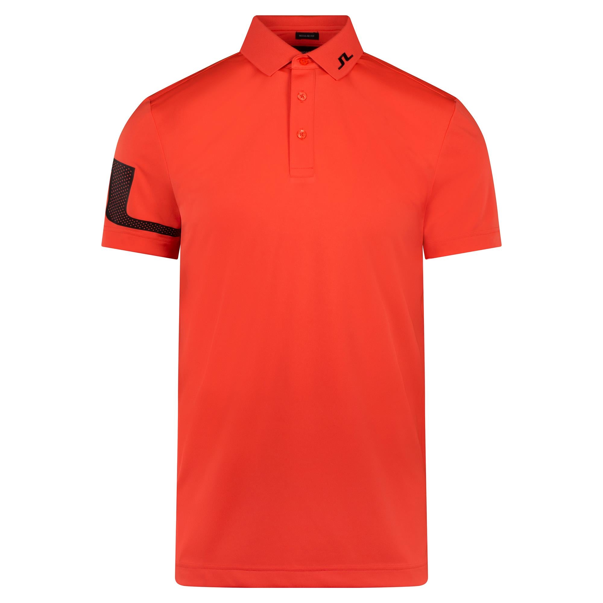 J Lindeberg Golf Heath Polo Shirt Hot Coral