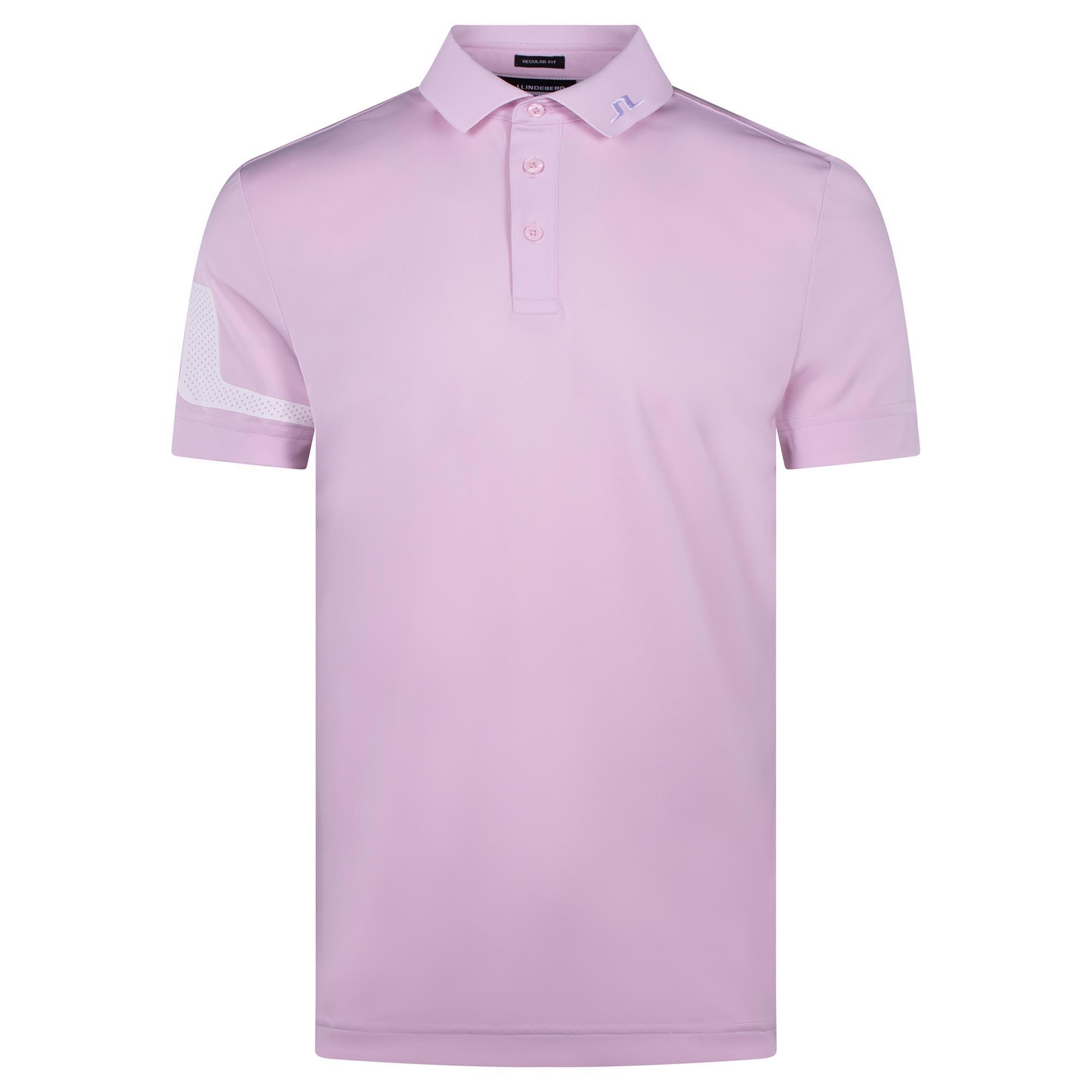 J Lindeberg Golf Heath Polo Shirt Cradle Pink