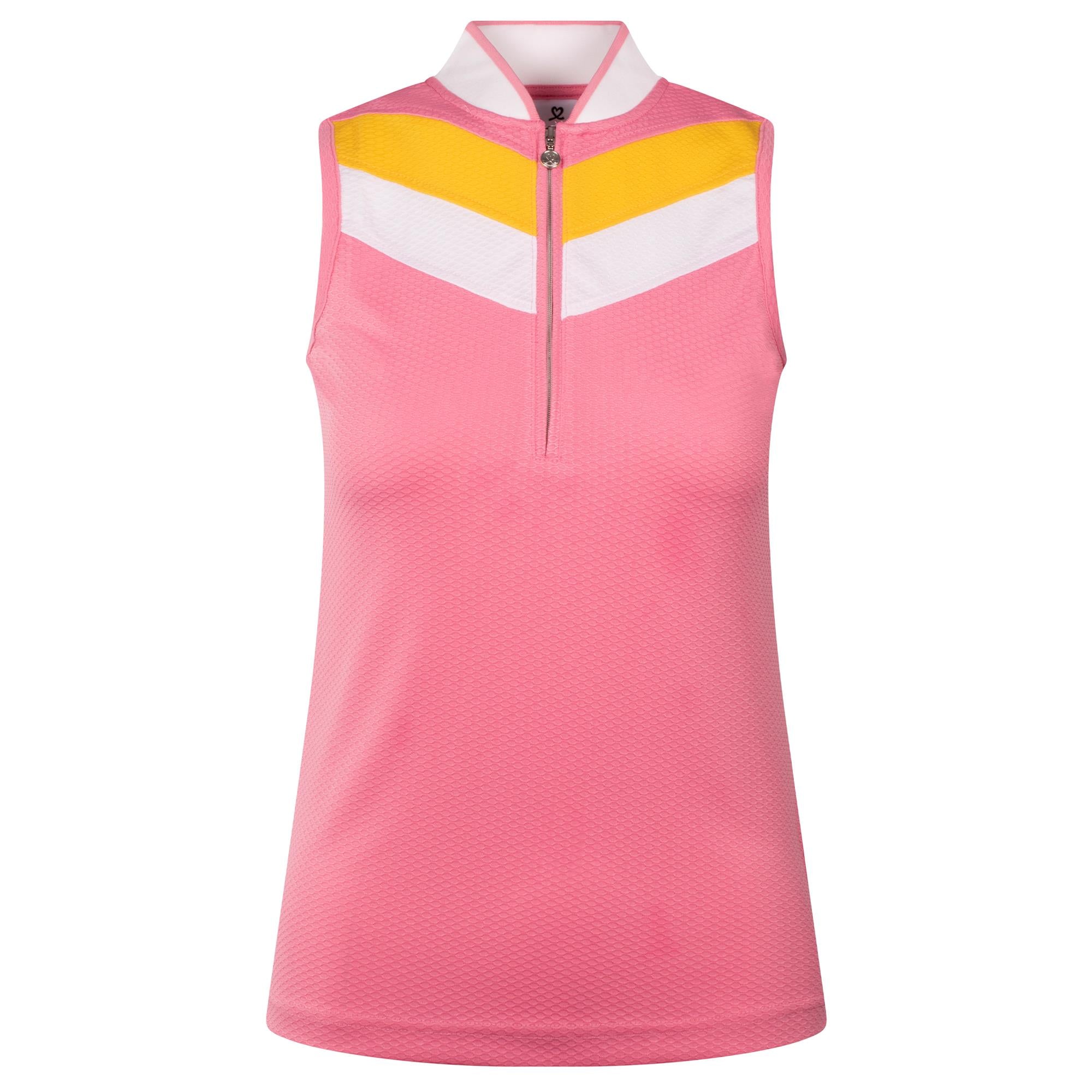 Daily Sports Menton Ladies Sleeveless  Polo Shirt Pink Sky