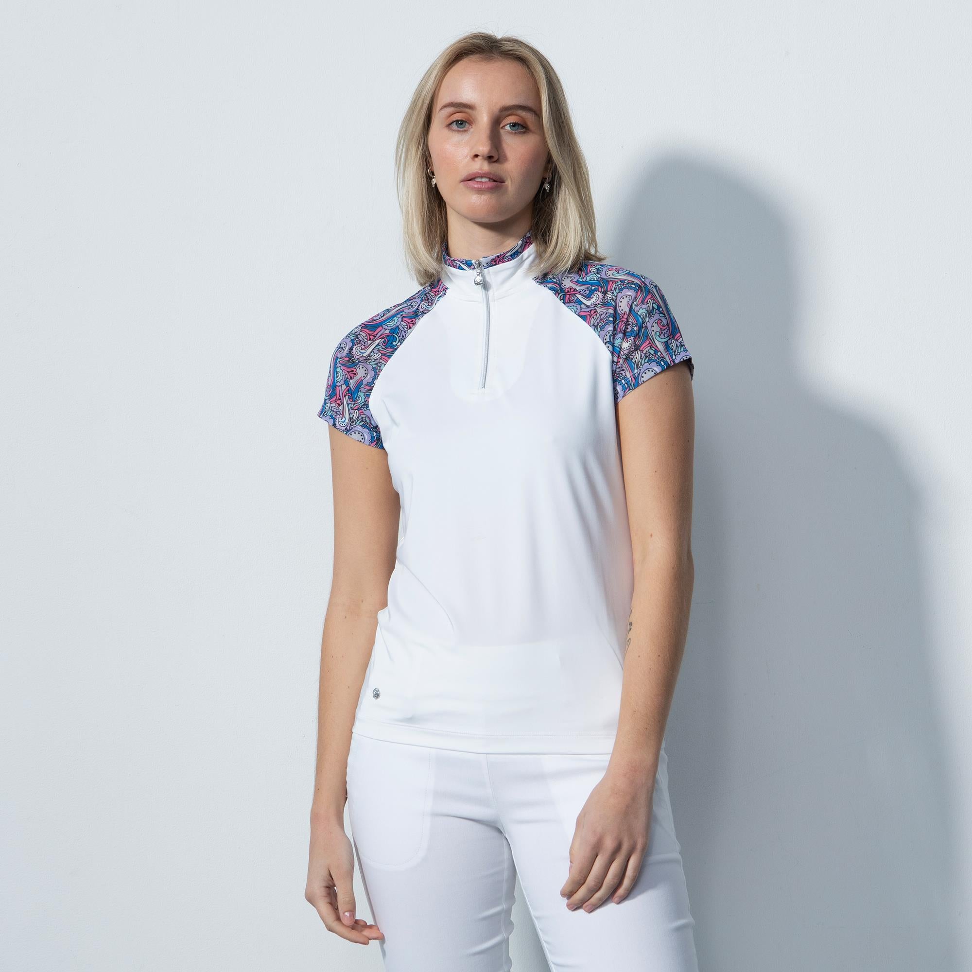 Daily Sports Hype Ladies  Polo Shirt White