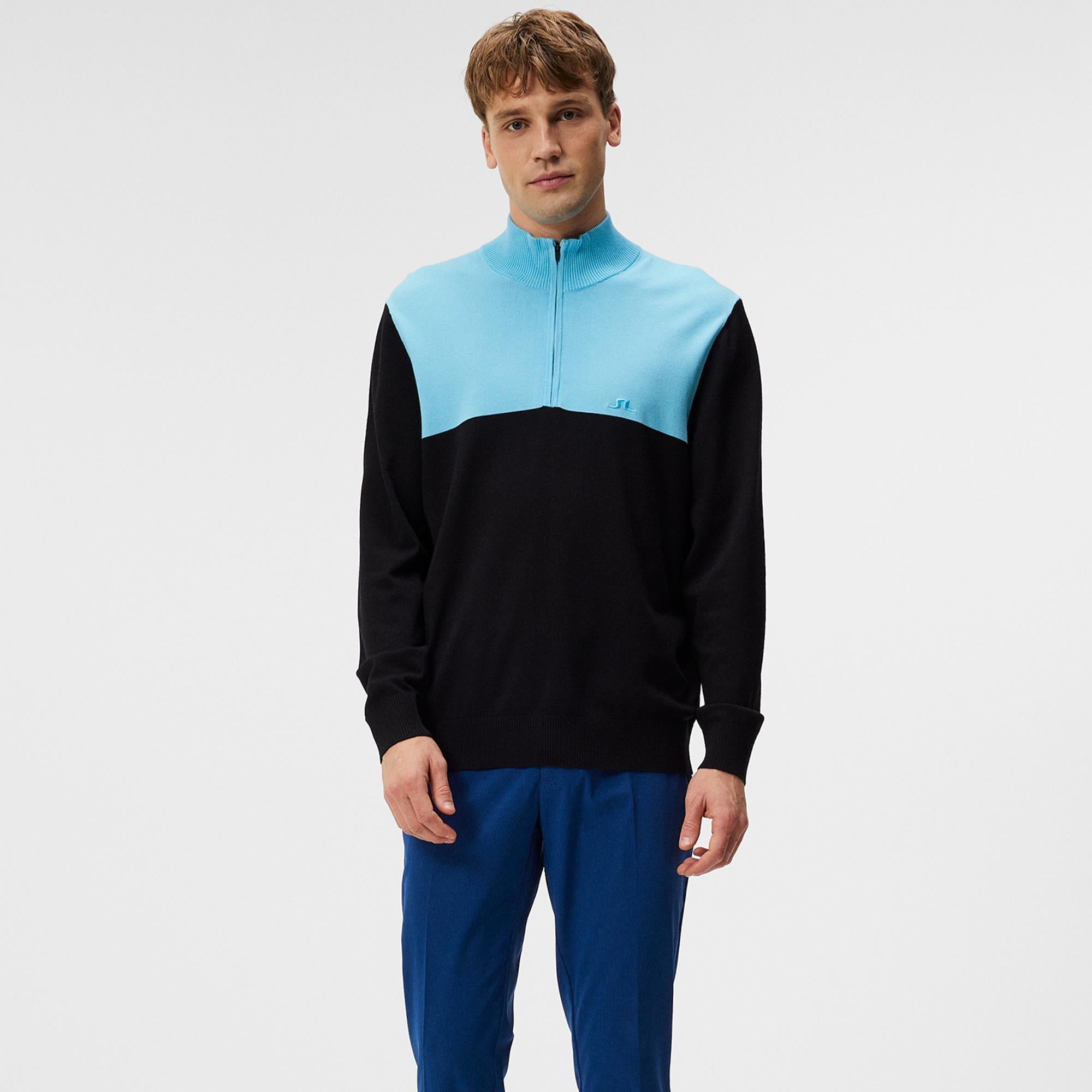 J Lindeberg Jeff Knitted Mens Golf Sweater Black