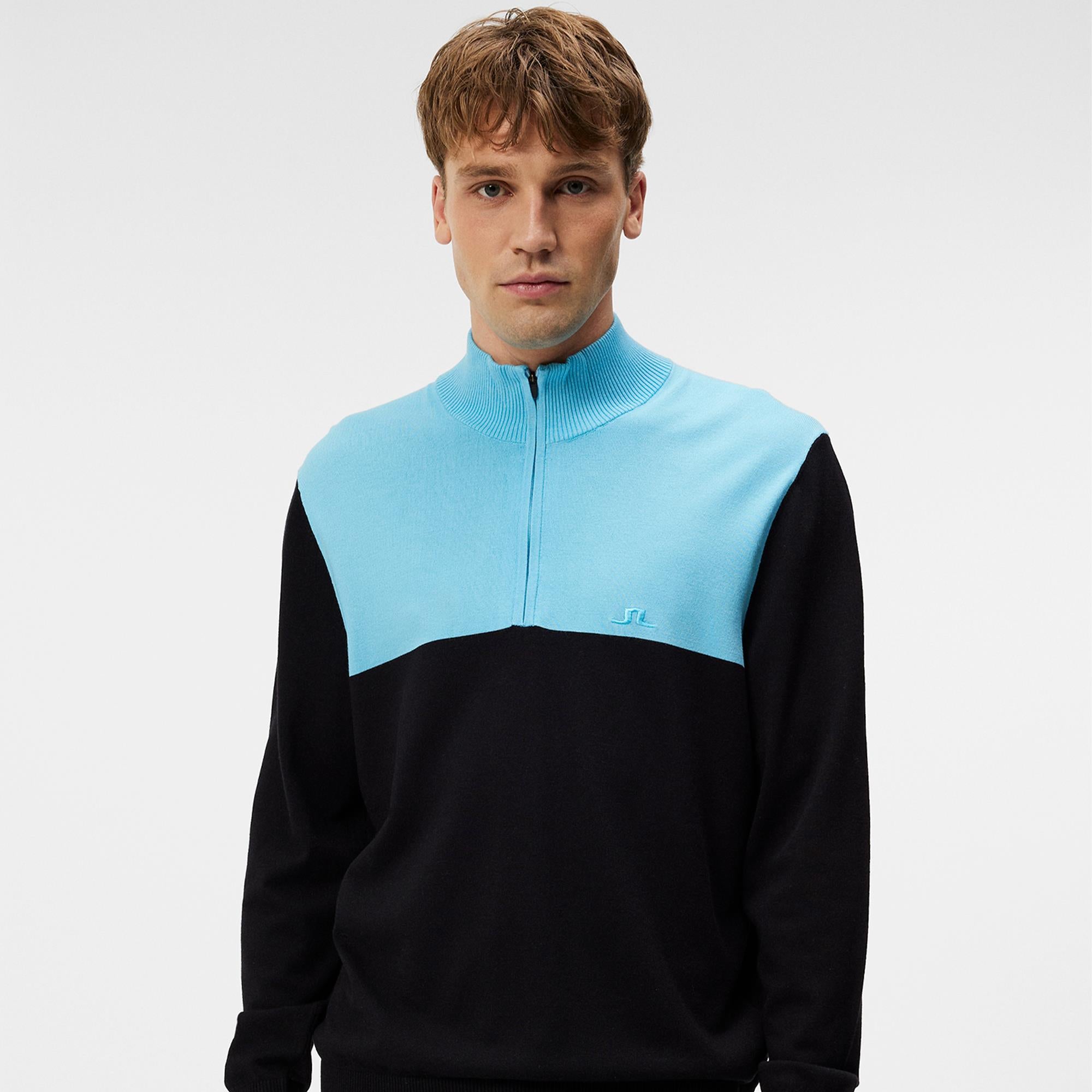 J Lindeberg Jeff Knitted Mens Golf Sweater Black