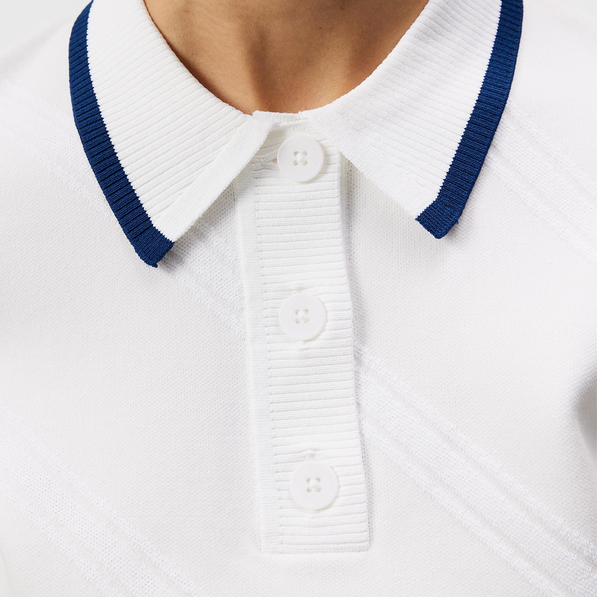 J Lindeberg Feline Knitted Ladies Polo Shirt White