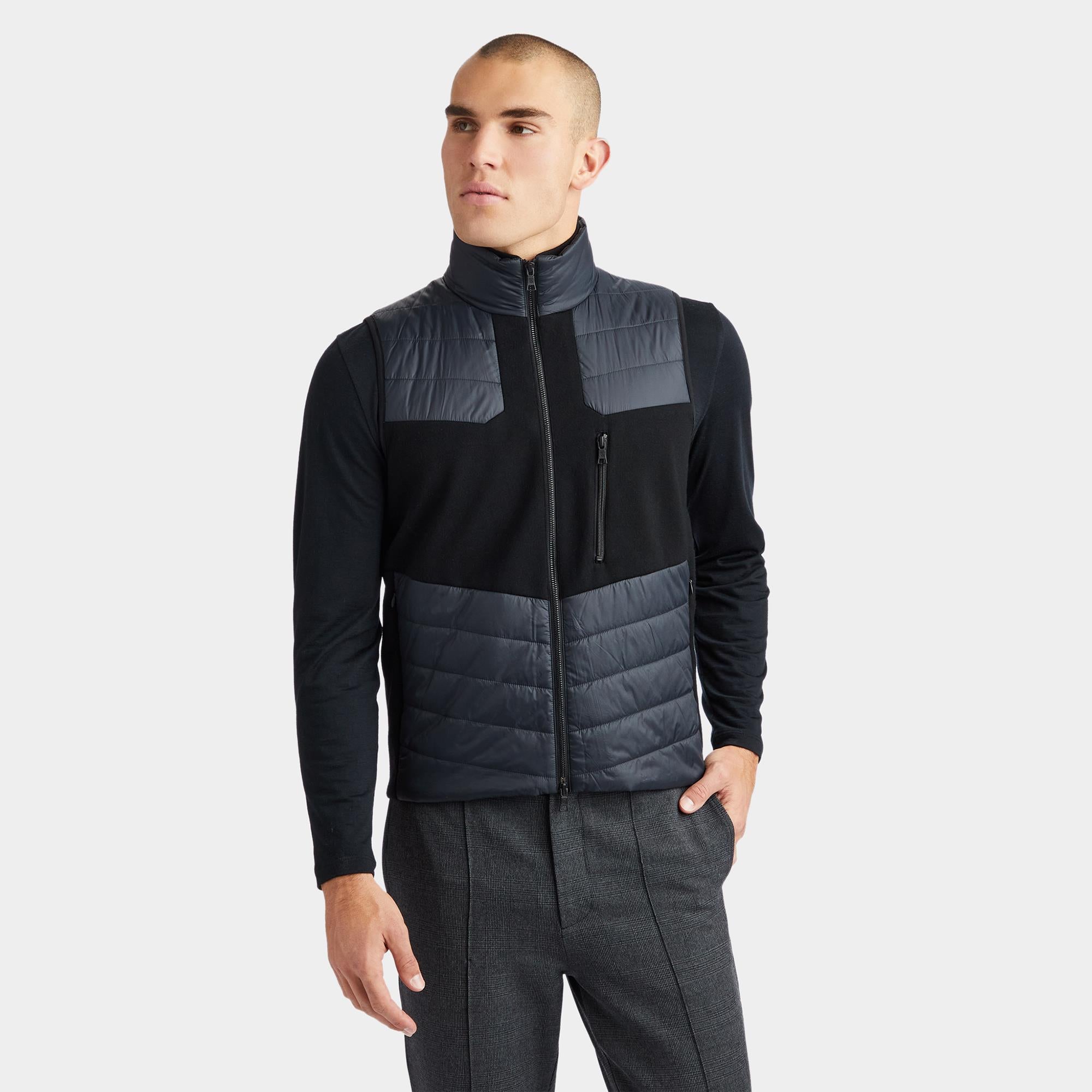 G/FORE Skull & T's Merino Full Zip Vest Onyx
