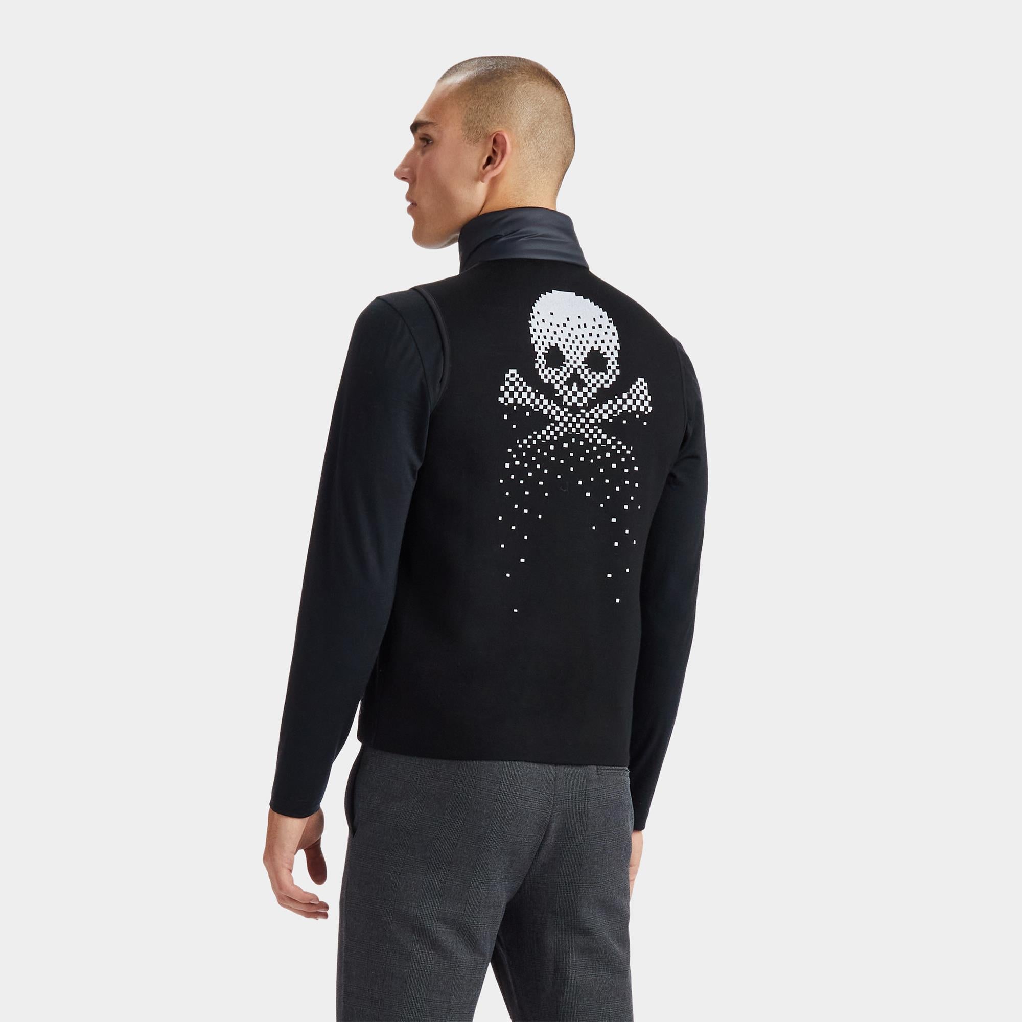 G/FORE Skull & T's Merino Full Zip Vest Onyx