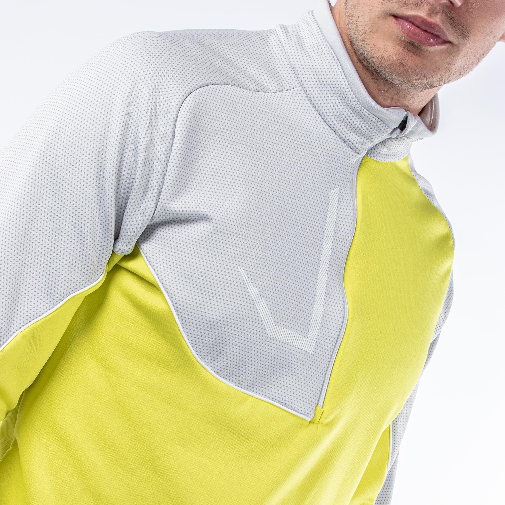 Galvin Green Daxton Insula Mens Golf Mid Layer Forged Sunny Lime/Cool Grey/White