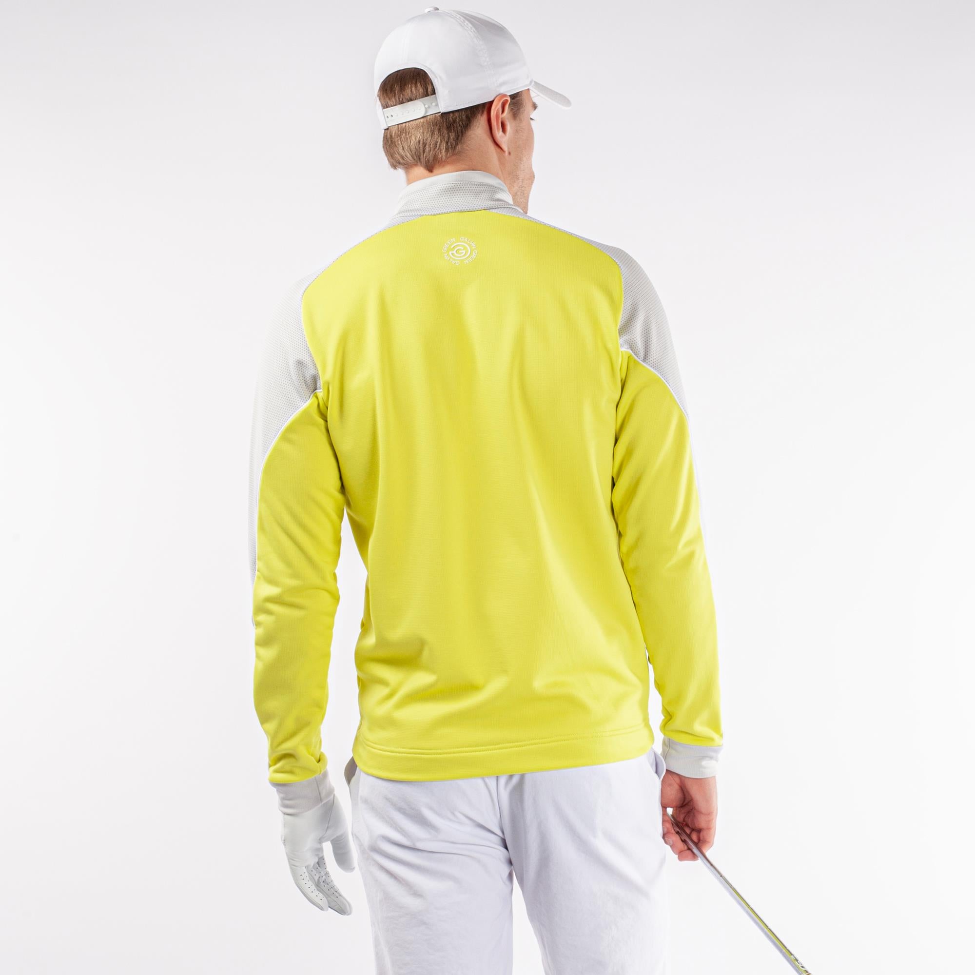 Galvin Green Daxton Insula Mens Golf Mid Layer Forged Sunny Lime/Cool Grey/White