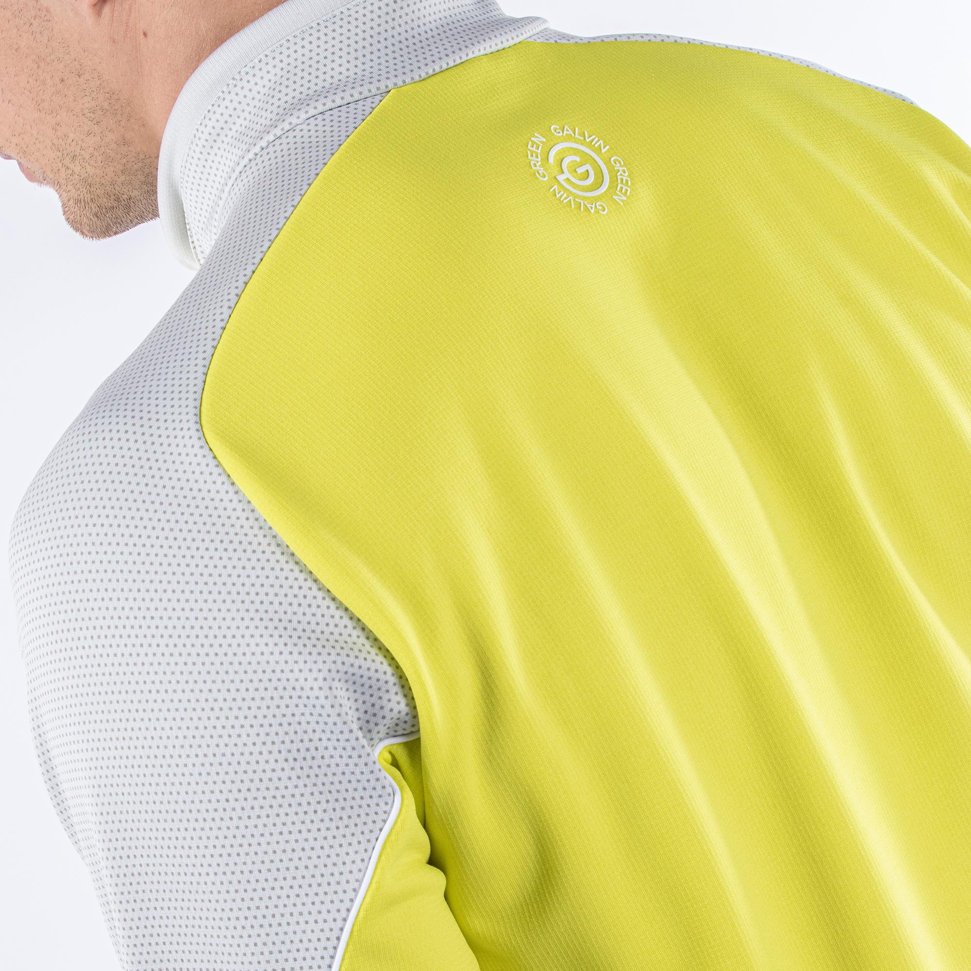 Galvin Green Daxton Insula Mens Golf Mid Layer Forged Sunny Lime/Cool Grey/White