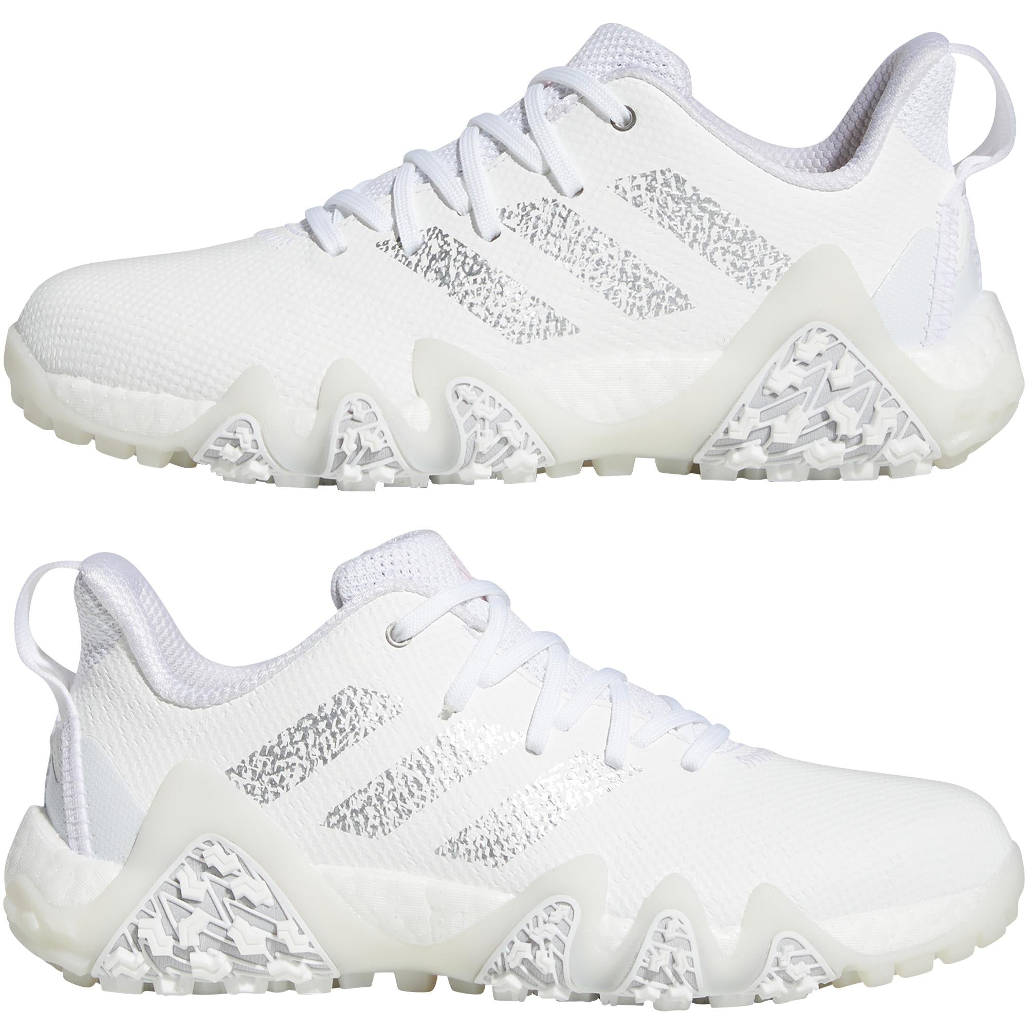 Adidas Codechaos 22 Ladies Golf Shoes White/Silver Metallic/Clear Pink
