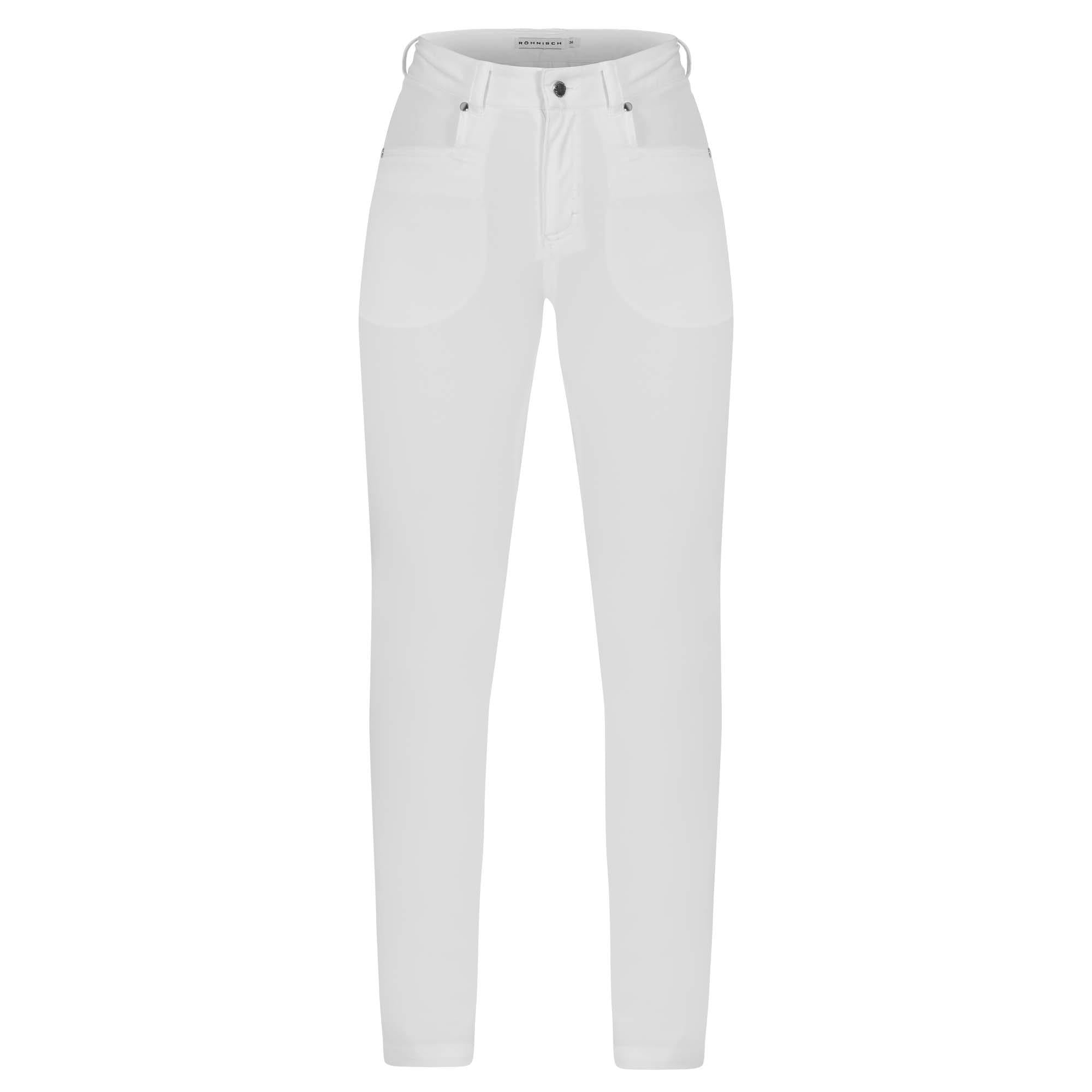 Rohnisch Chie Comfort Stretch Ladies Golf Pants 32 Inch Leg White