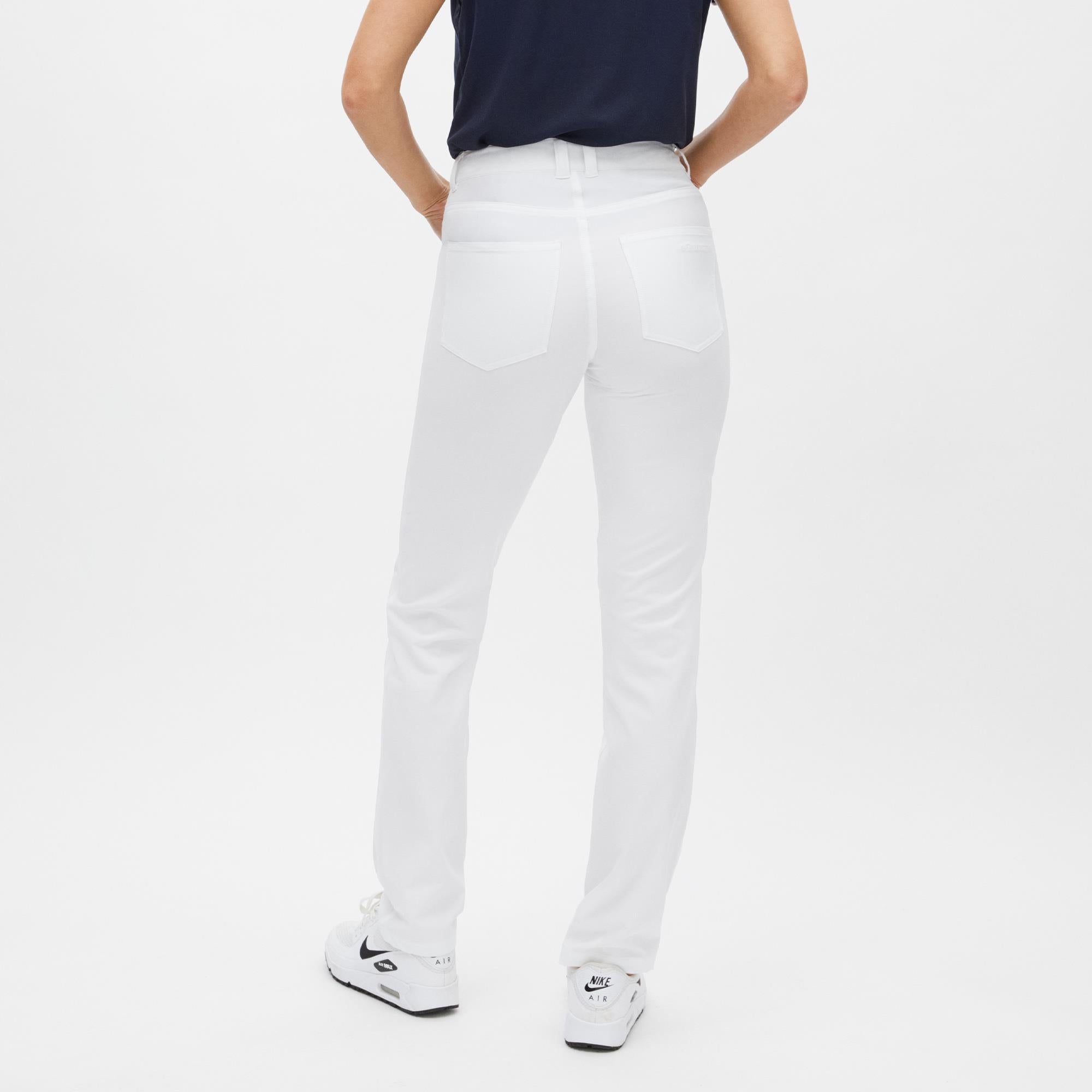 Rohnisch Chie Comfort Stretch Ladies Golf Pants 32 Inch Leg White