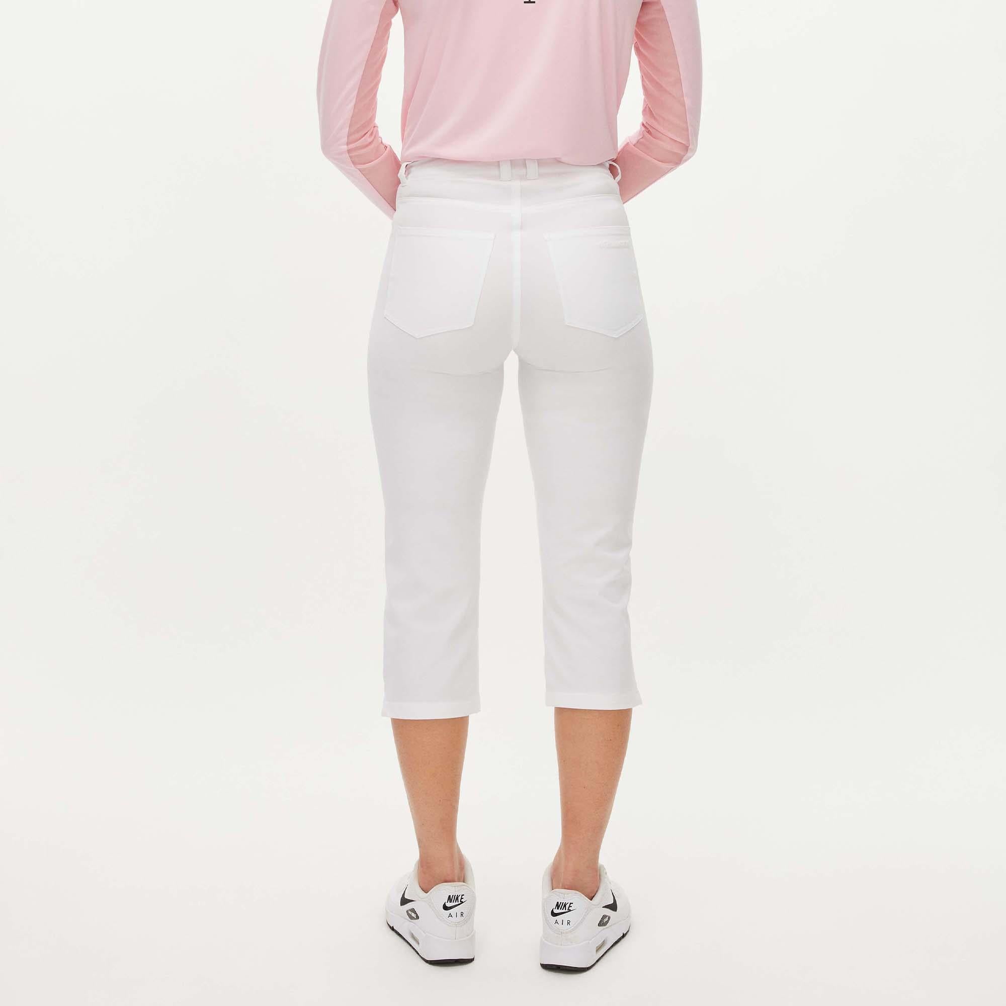 Rohnisch Chie Comfort Stretch Ladies Golf Capri White