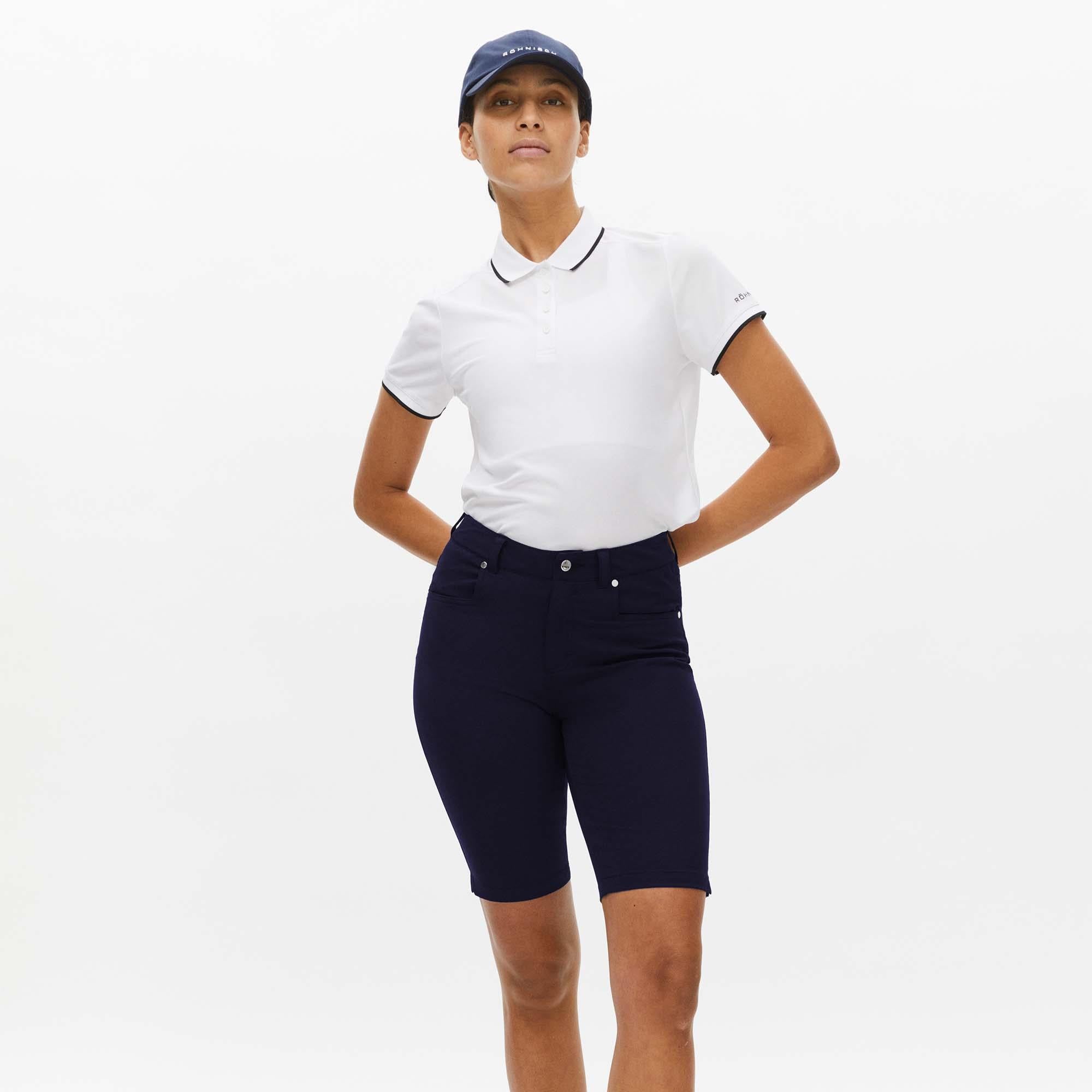 Rohnisch Chie Comfort Stretch Ladies Golf Bermuda Shorts Navy
