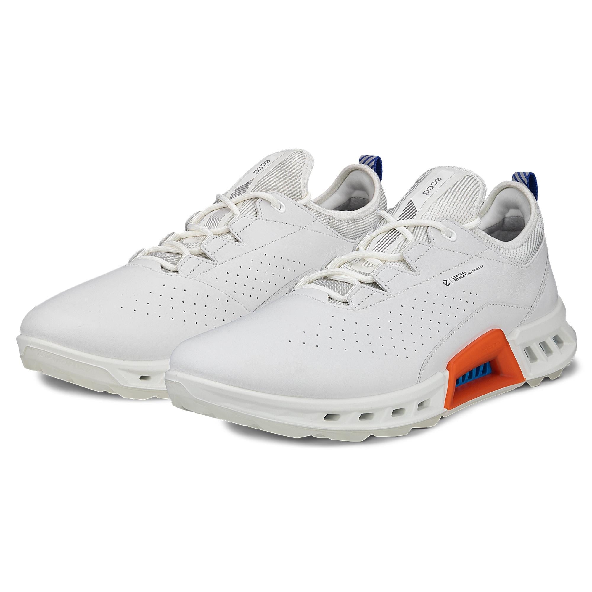 Ecco Biom C4 Gore-Tex Mens Golf Shoes White/Mazarine Blue