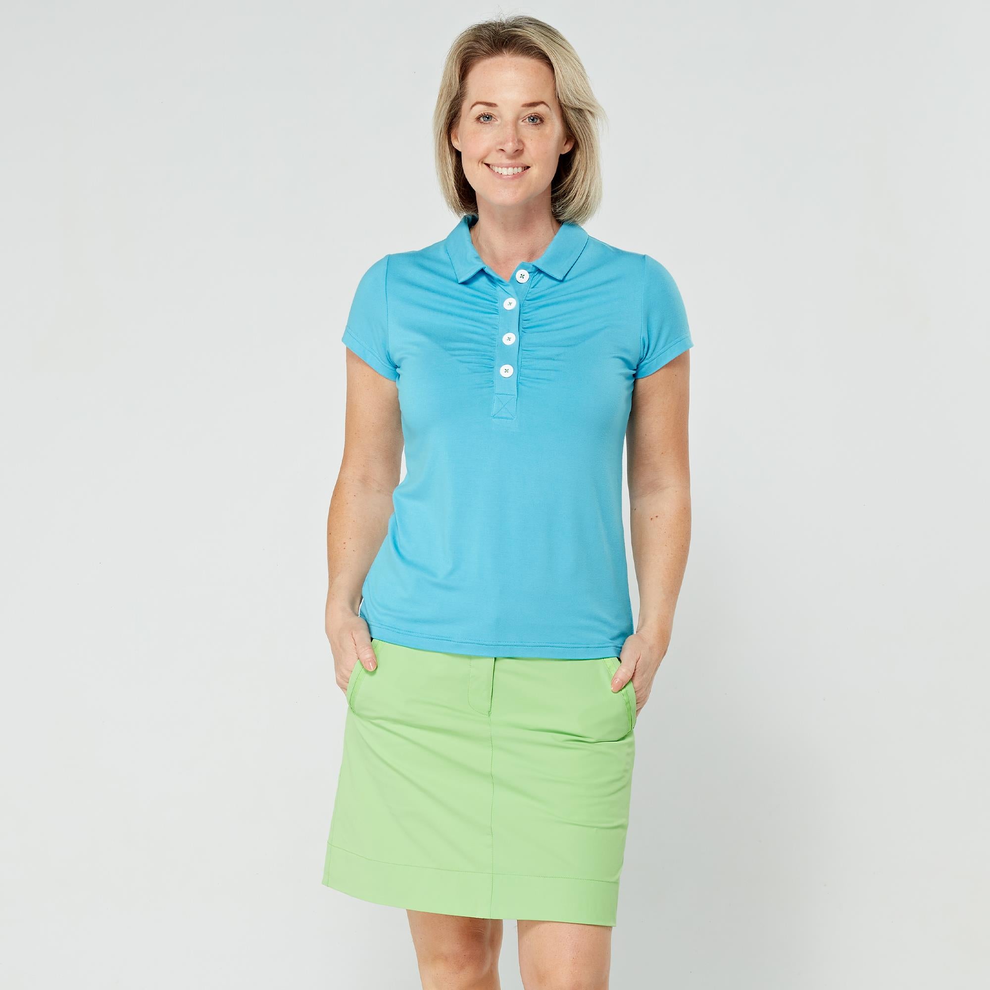 Swing Out Sister Lisa Ladies Golf Polo Shirt Dazzling Blue