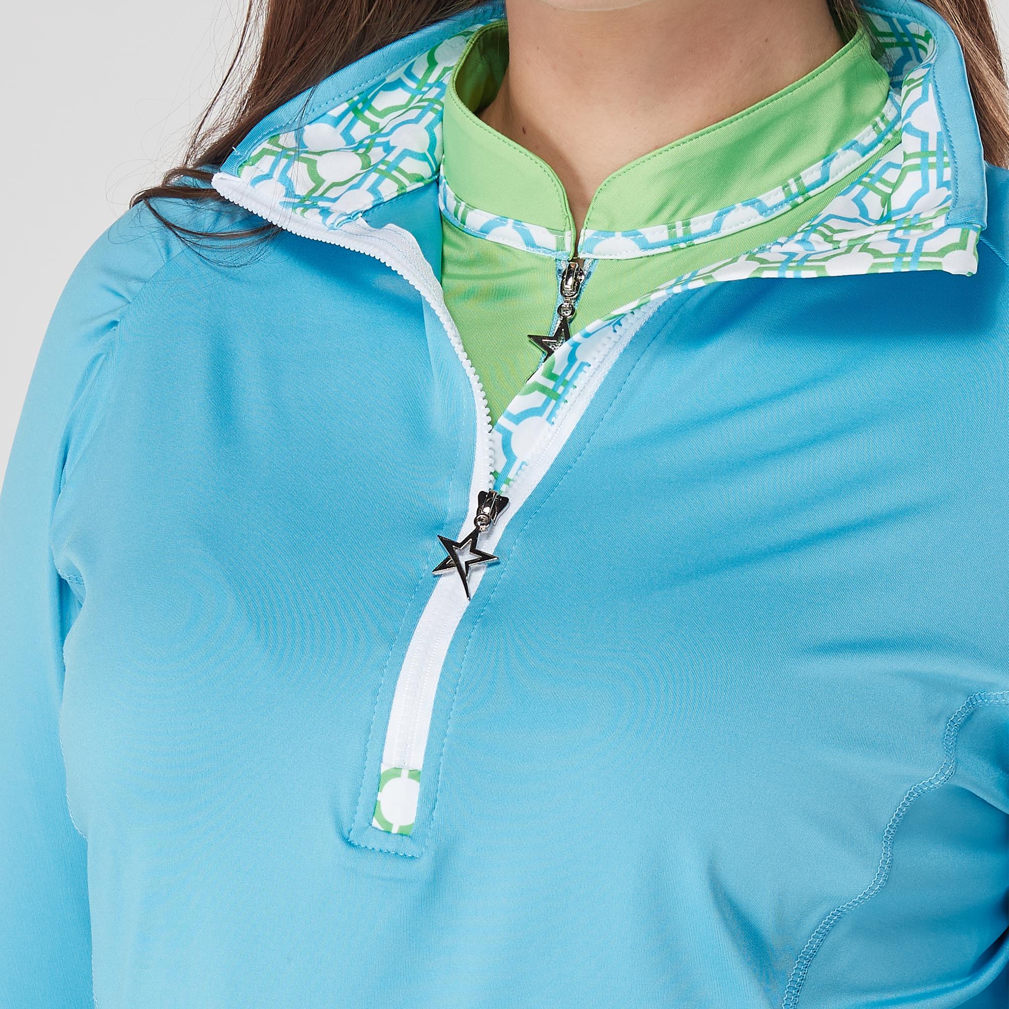 Swing Out Sister Celeste Ladies Golf Mid Layer Dazzling Blue