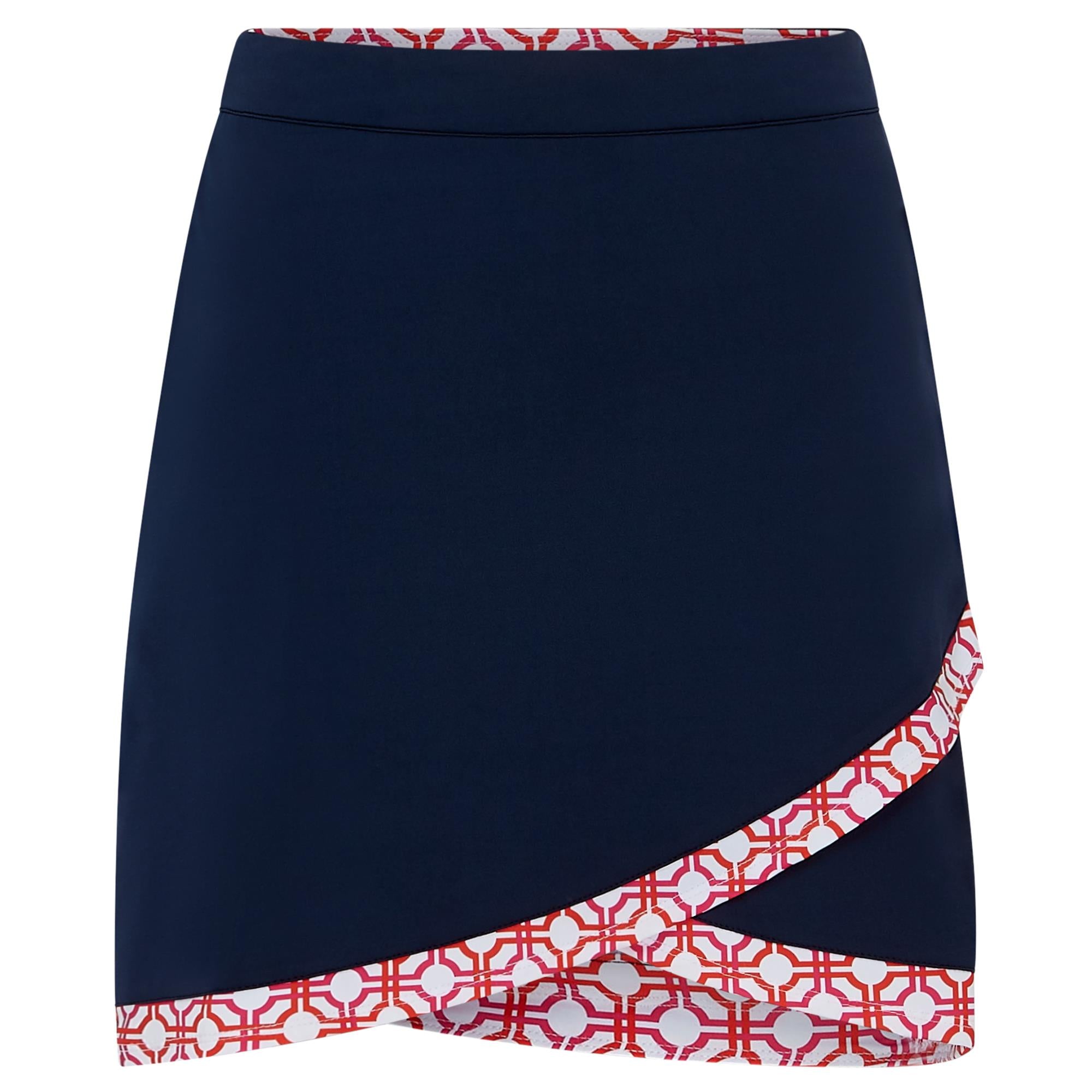 Swing Out Sister Milly Pattern Calloped Ladies Golf Skort Lush Pink/Mandarin