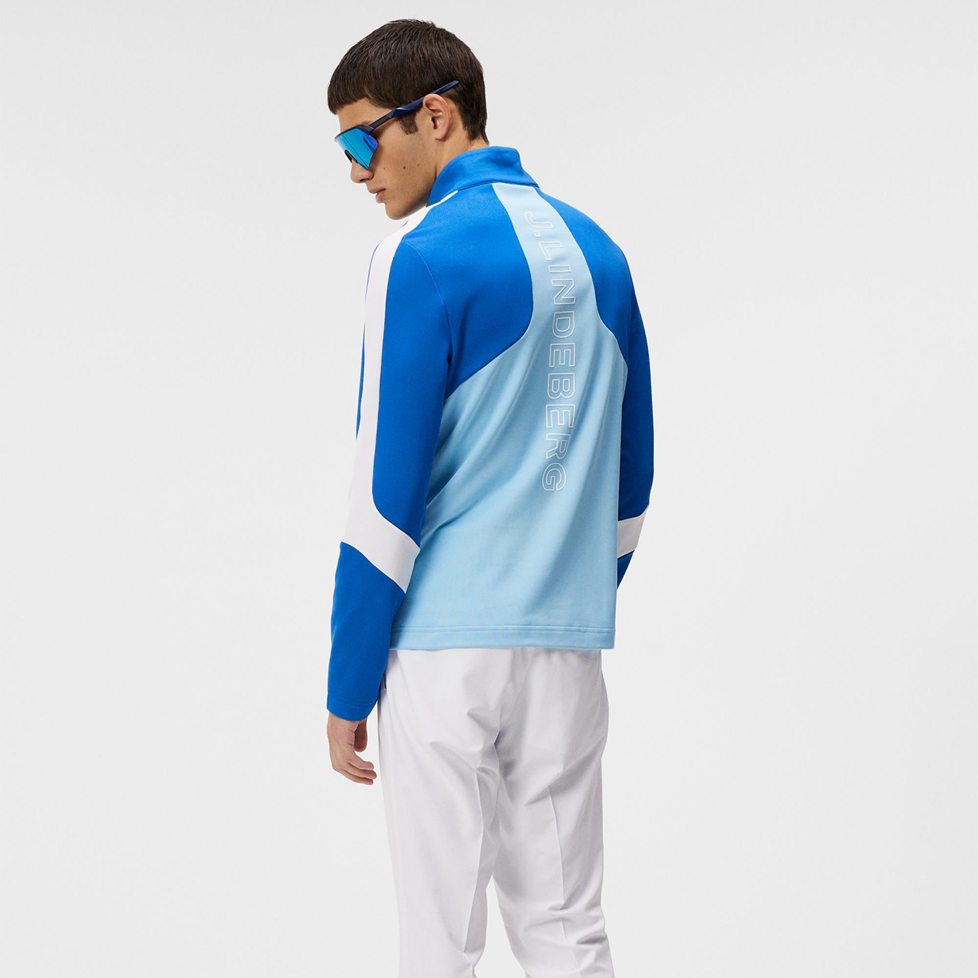 J Lindeberg Carl Mens Golf Mid Layer Baltic Sea
