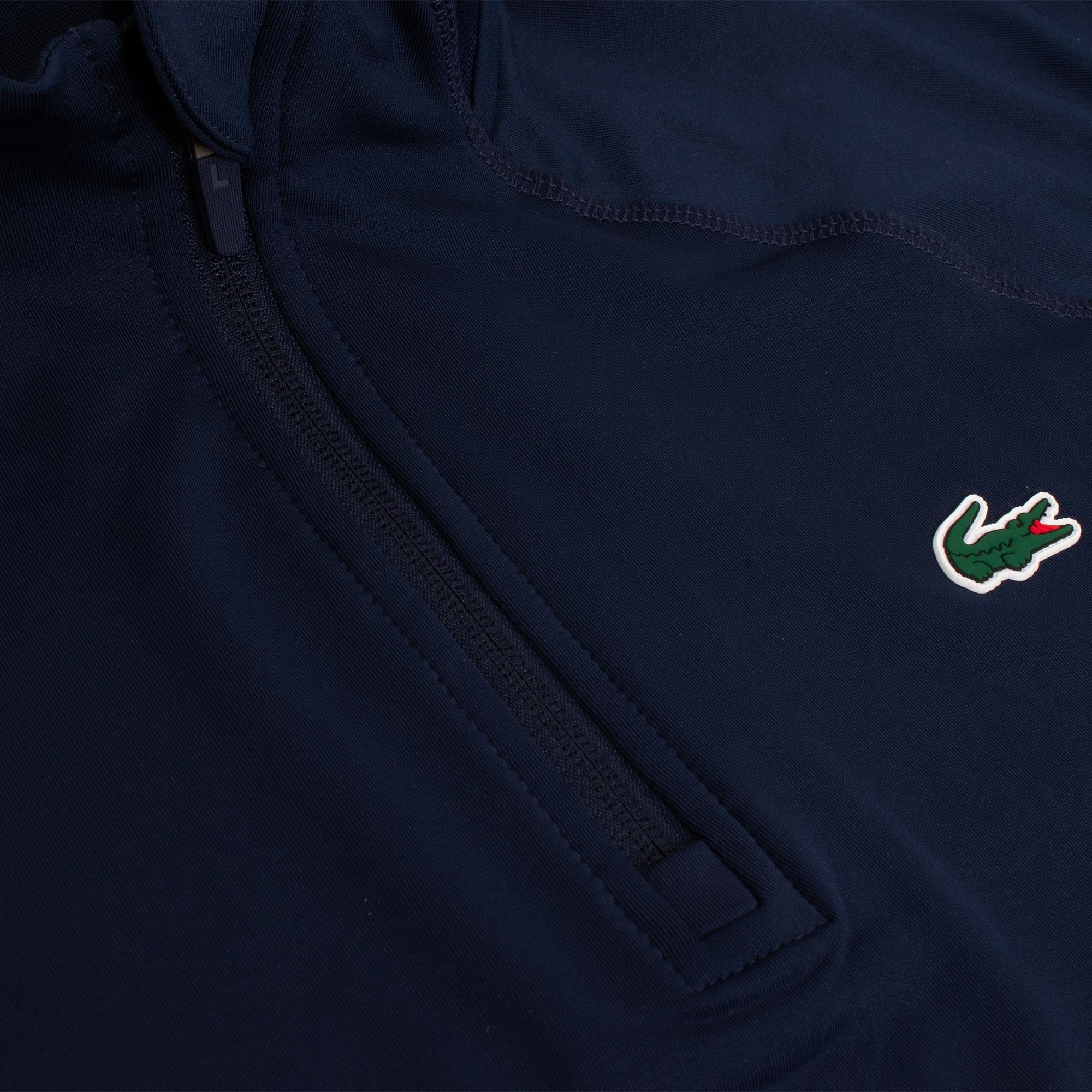 Lacoste Quarter Zip Golf Sweatshirt Navy