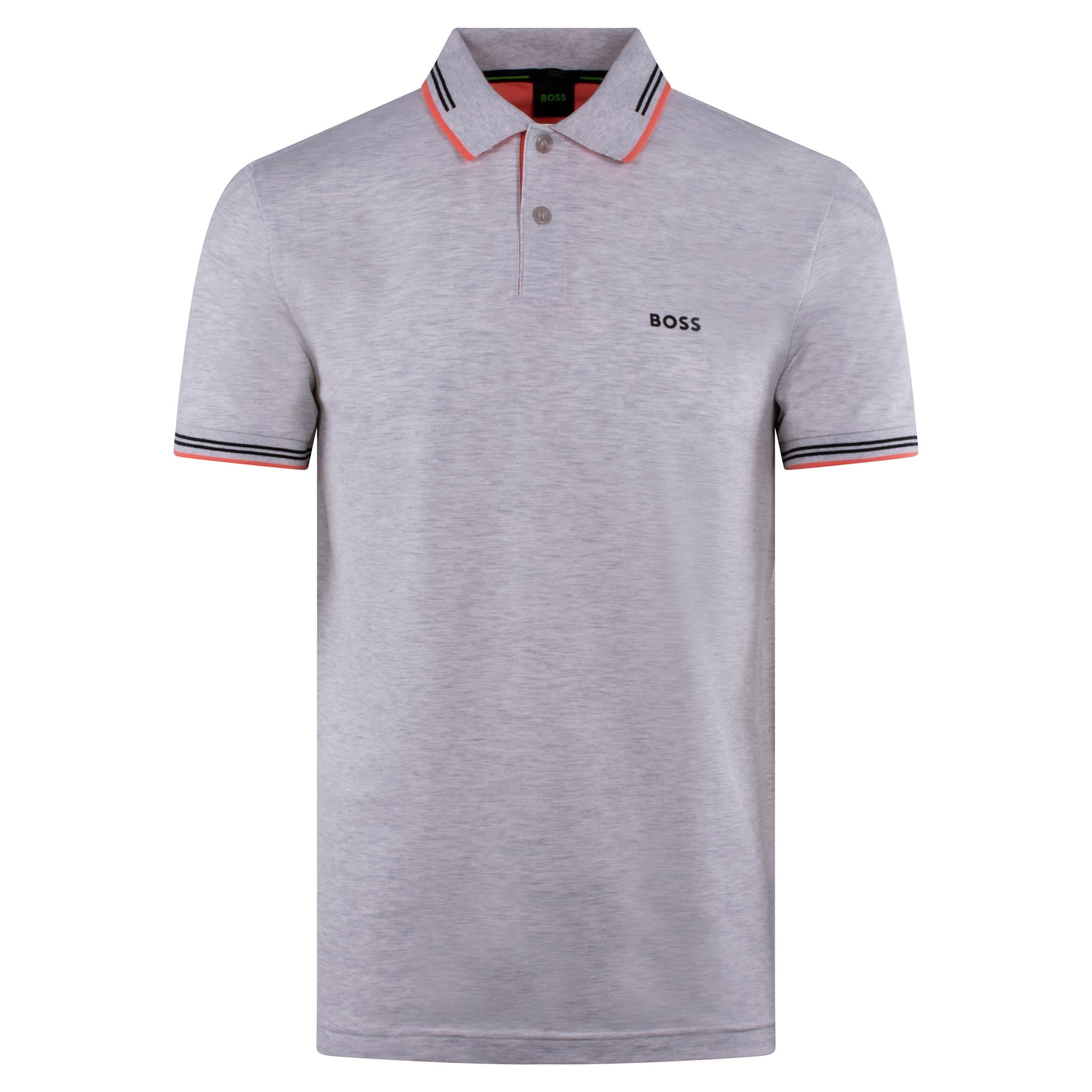 Boss Paul Polo Shirt Bright Light Pastel Grey