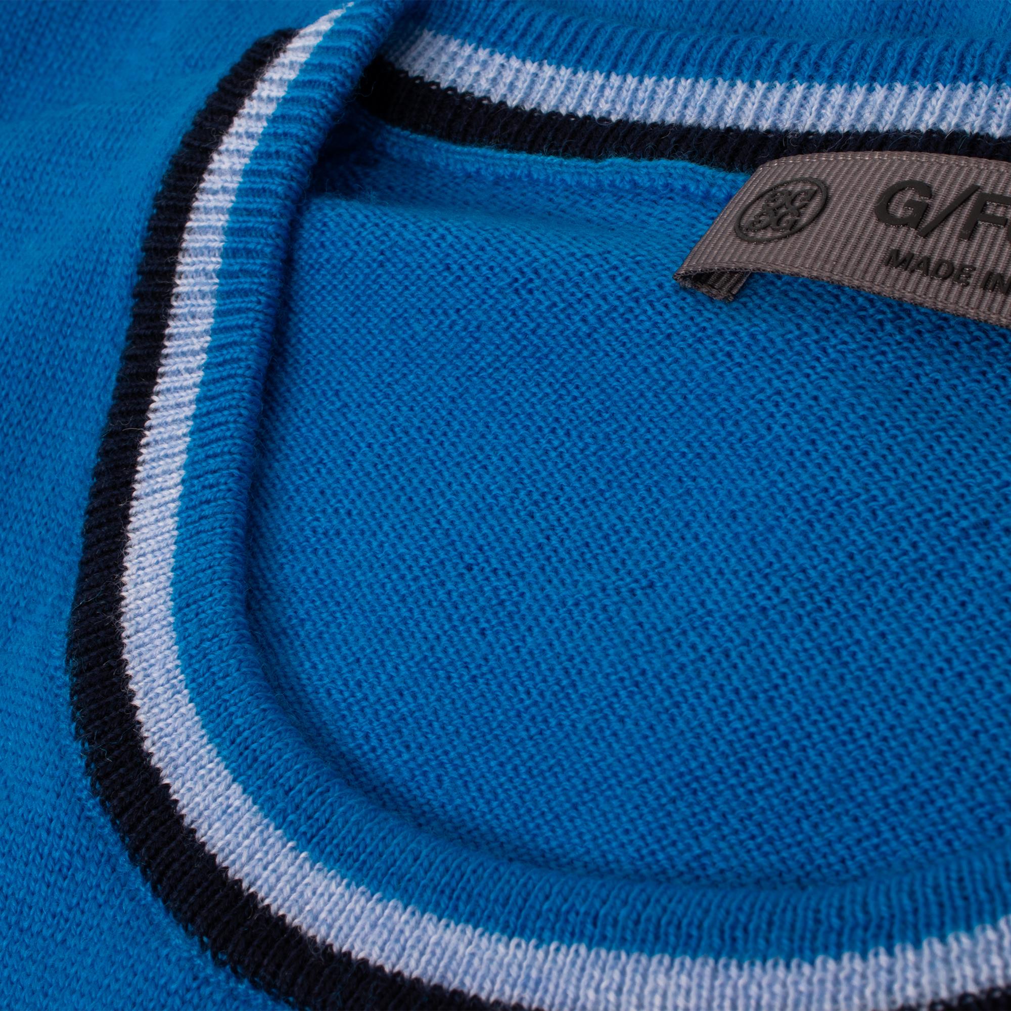 G/FORE Merino Wool Crew Neck Knitted Sweater Cerulean