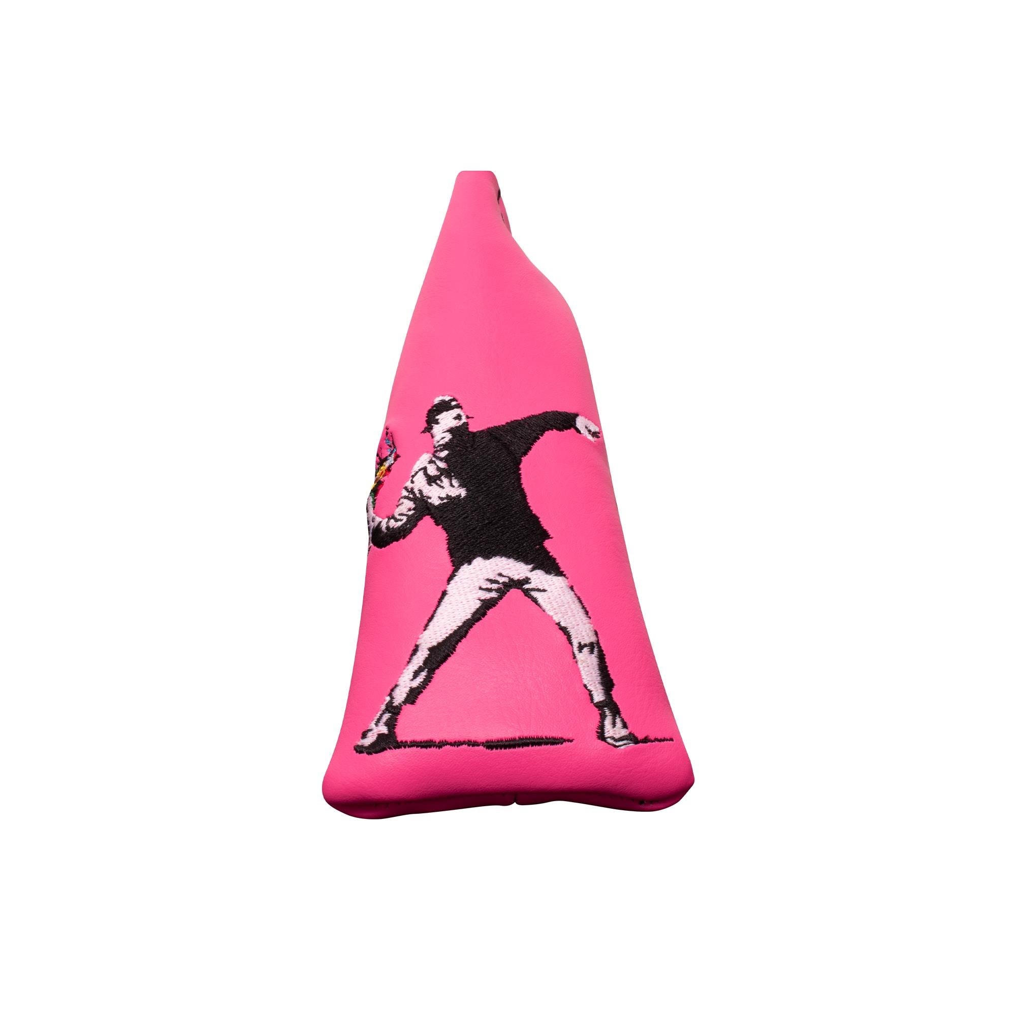 Banksy Flower Thrower Blade Putter Headcover Pink